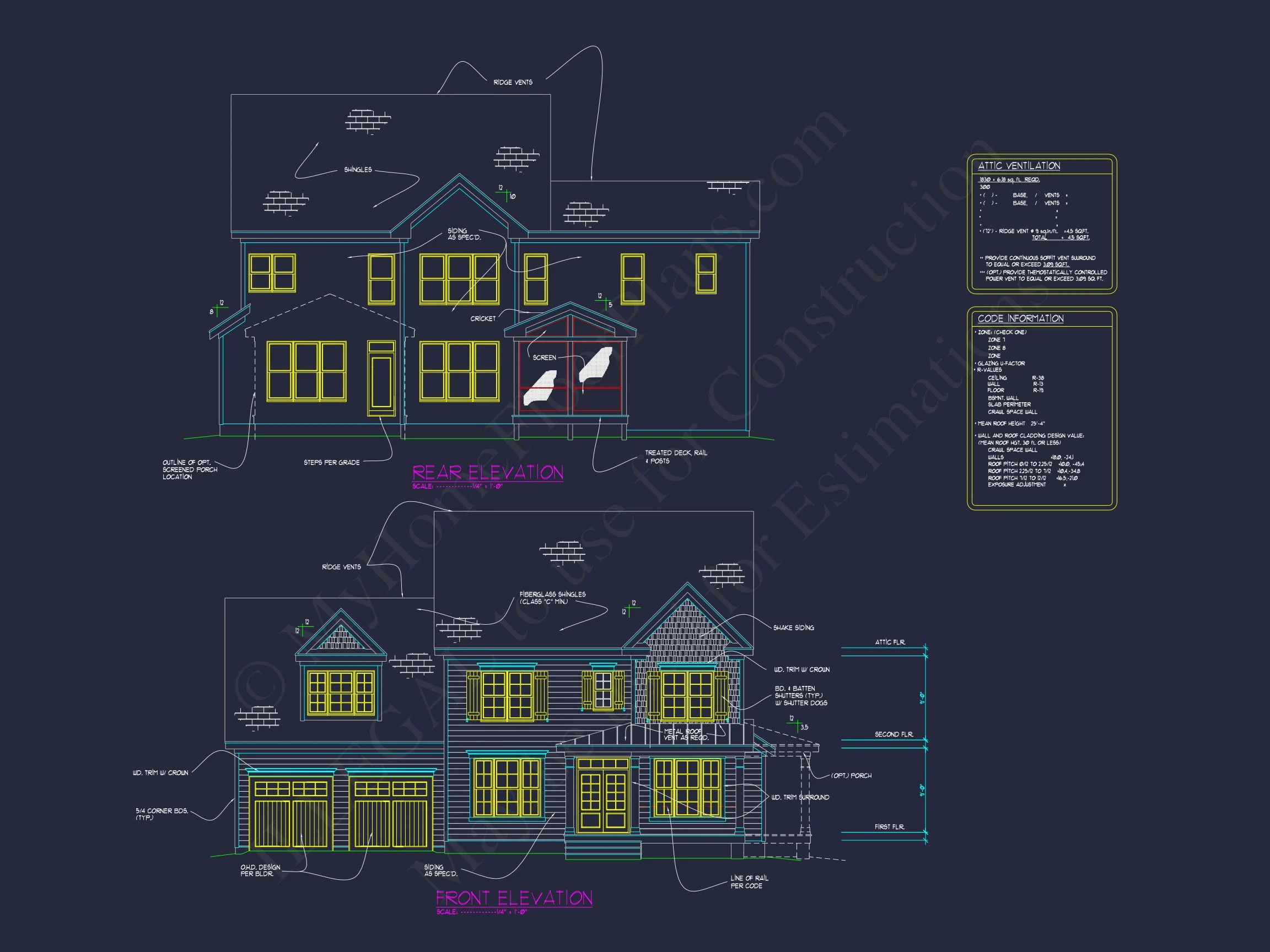 11-1039 HOUSE PLAN - Modern House Floor Plan with Detailed CAD Architecture Designs 3 Modern house Floor Plan with Detailed CAD Architecture Designs