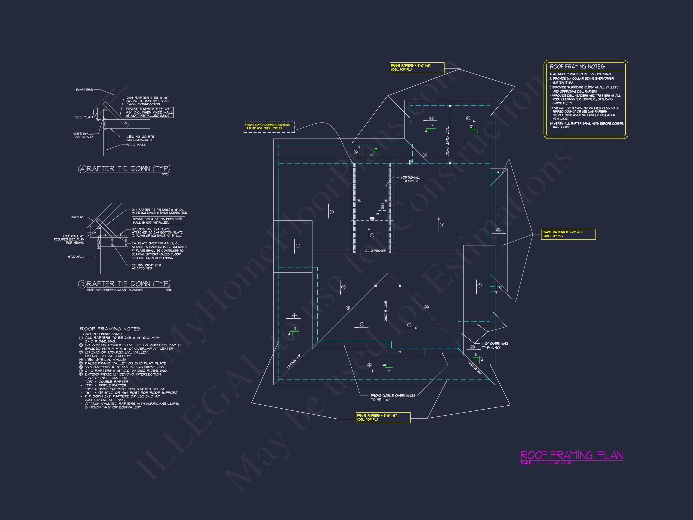 11-1026 HOUSE PLAN - Modern Craftsman House Plan with Detailed Floor Designs and CAD Blueprint 15 Modern Craftsman house Plan with Detailed Floor Designs and CAD Blueprint