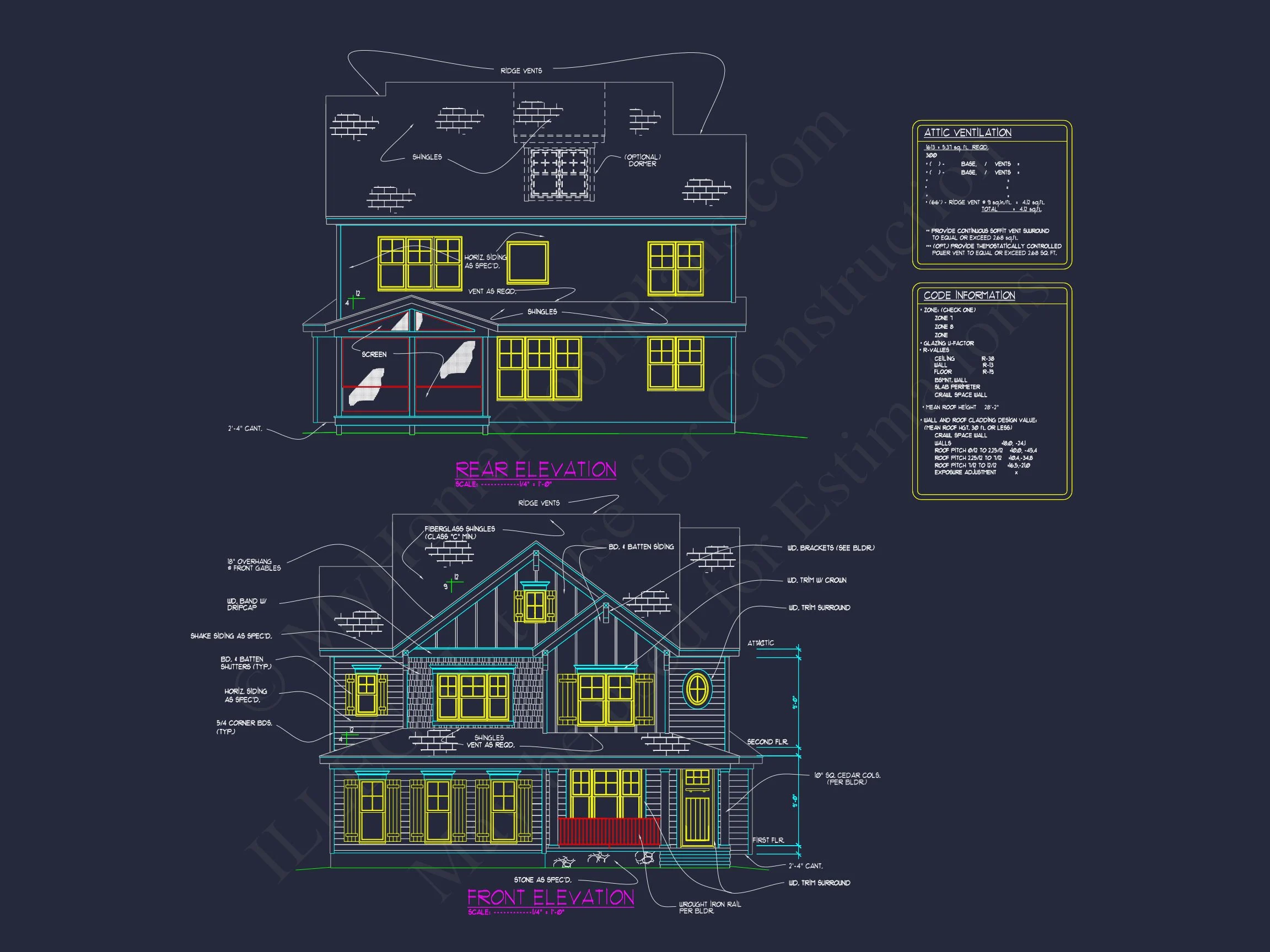 11-1026 HOUSE PLAN - Modern Craftsman House Plan with Detailed Floor Designs and CAD Blueprint 3 Modern Craftsman house Plan with Detailed Floor Designs and CAD Blueprint