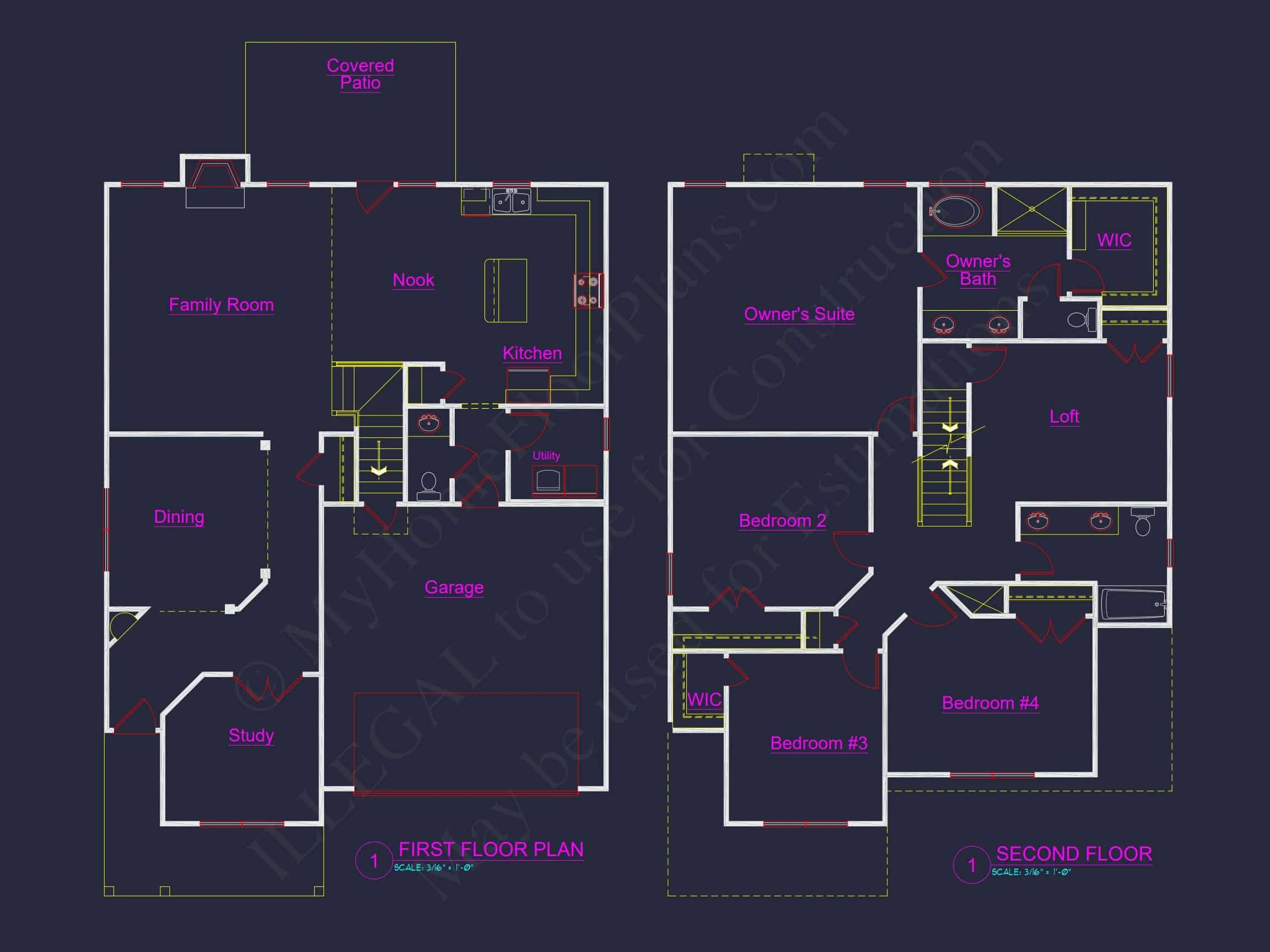 10-1854 HOUSE PLAN - Charming House Plan with CAD Designs and Floor Blueprints 4 Charming house Plan with CAD Designs and Floor Blueprints