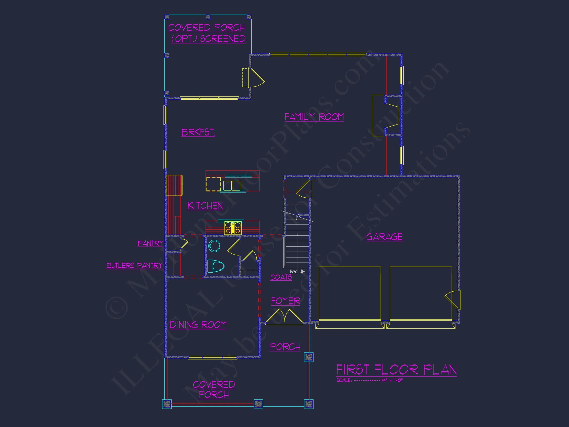 10-1842 HOUSE PLAN - Traditional Craftsman House Plan with CAD Blueprint Designs 7 Traditional Craftsman house Plan with CAD Blueprint Designs