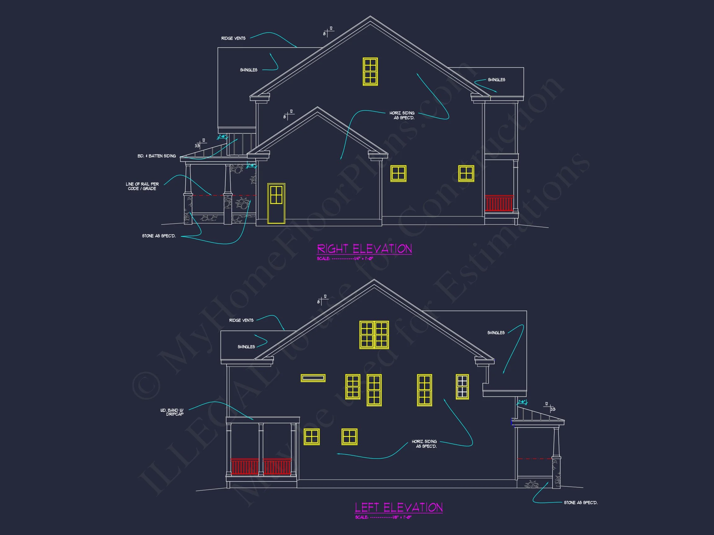 10-1842 HOUSE PLAN - Traditional Craftsman House Plan with CAD Blueprint Designs 5 Traditional Craftsman house Plan with CAD Blueprint Designs