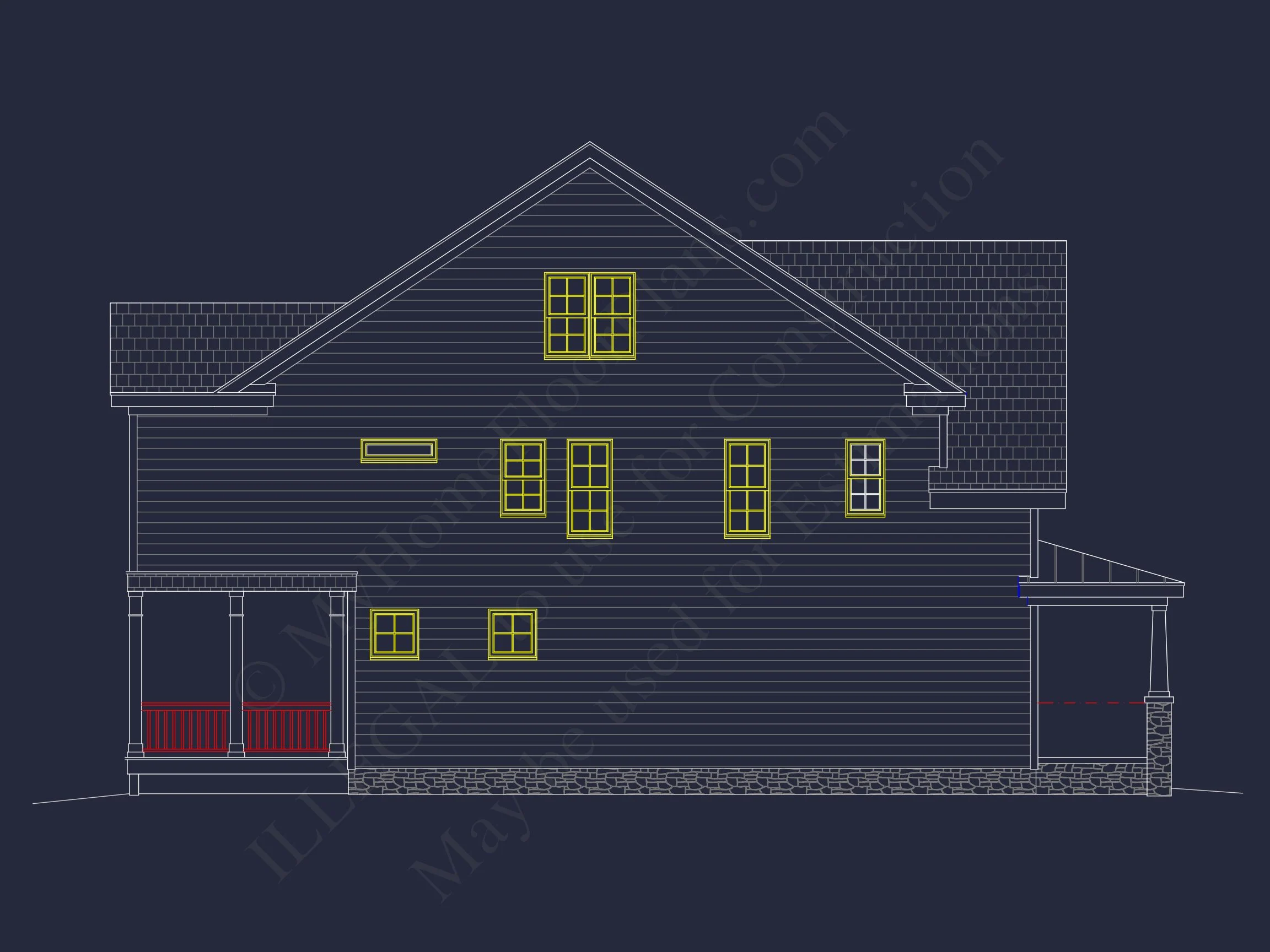 10-1842 HOUSE PLAN - Traditional Craftsman House Plan with CAD Blueprint Designs 4 Traditional Craftsman house Plan with CAD Blueprint Designs