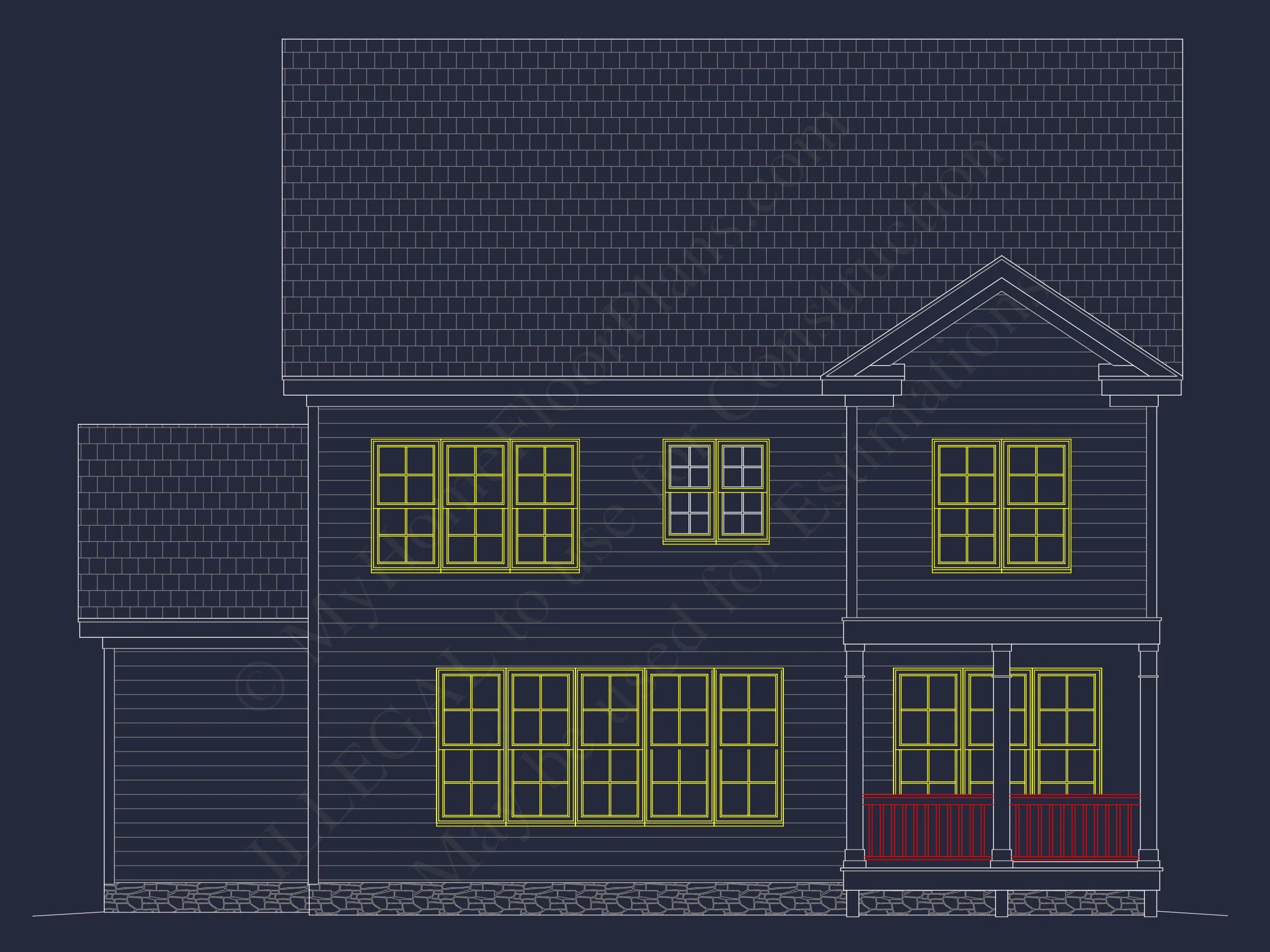 10-1842 HOUSE PLAN - Traditional Craftsman House Plan with CAD Blueprint Designs 2 Traditional Craftsman house Plan with CAD Blueprint Designs