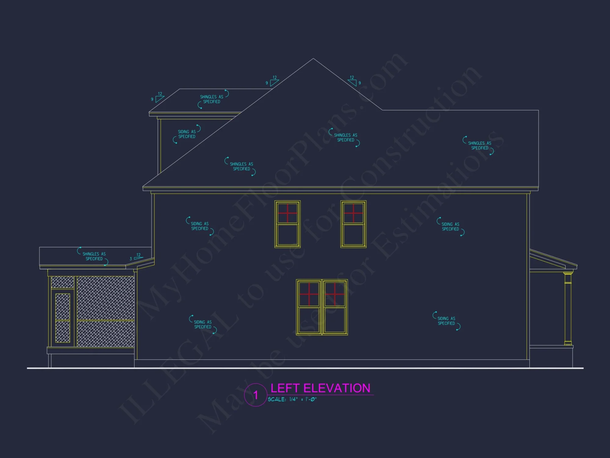 Spacious house Plan with CAD Floor Designs and Blueprint