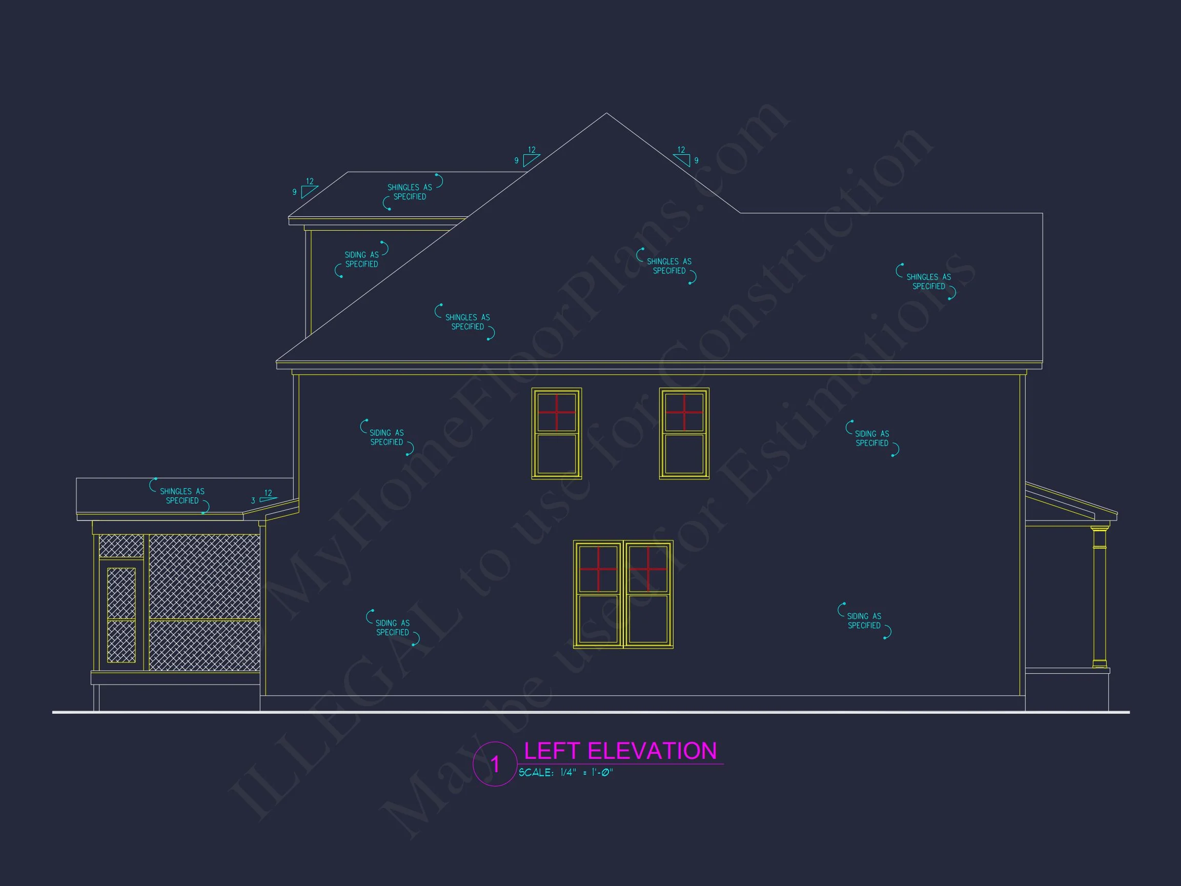 10-1826 HOUSE PLAN - Spacious House Plan with CAD Floor Designs and Blueprint 4 Spacious house Plan with CAD Floor Designs and Blueprint