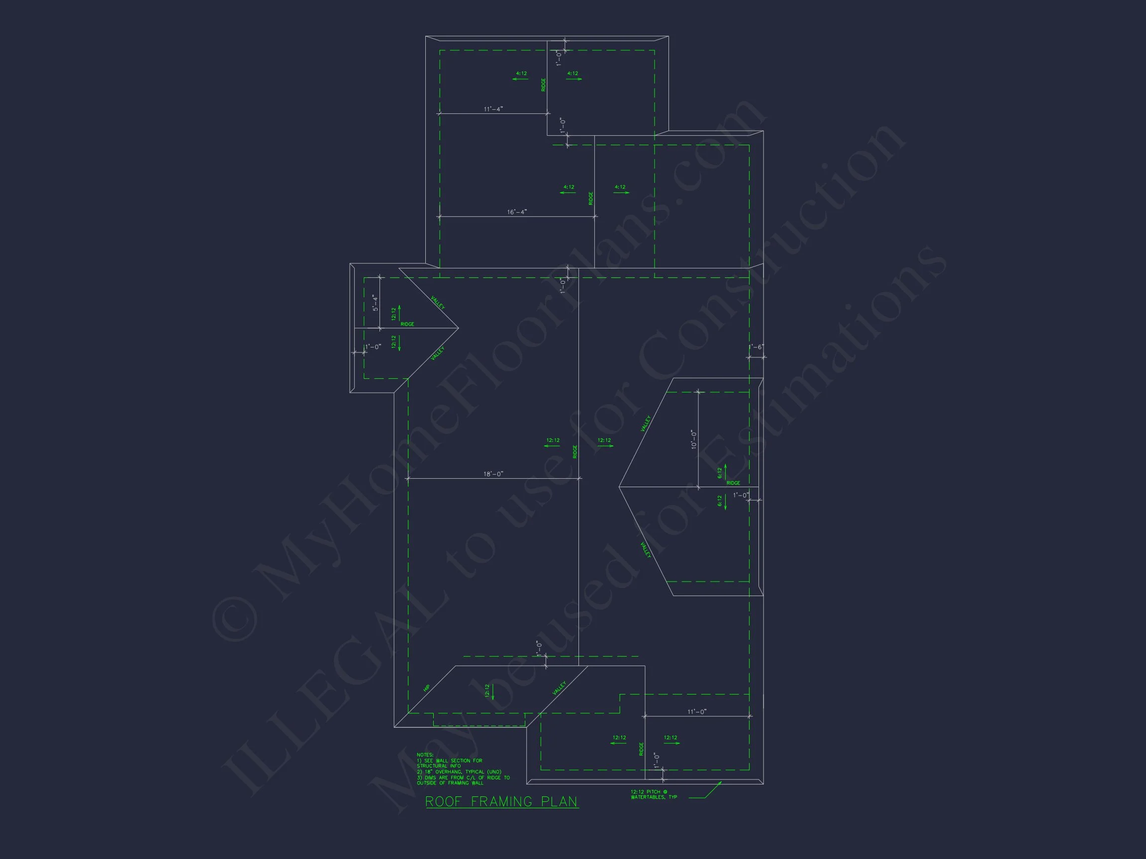 10-1806 HOUSE PLAN - Craftsman House Plan | 2-Floor Blueprint CAD with 3 Bedrooms 10 2-Floor Blueprint CAD with 3 Bedrooms