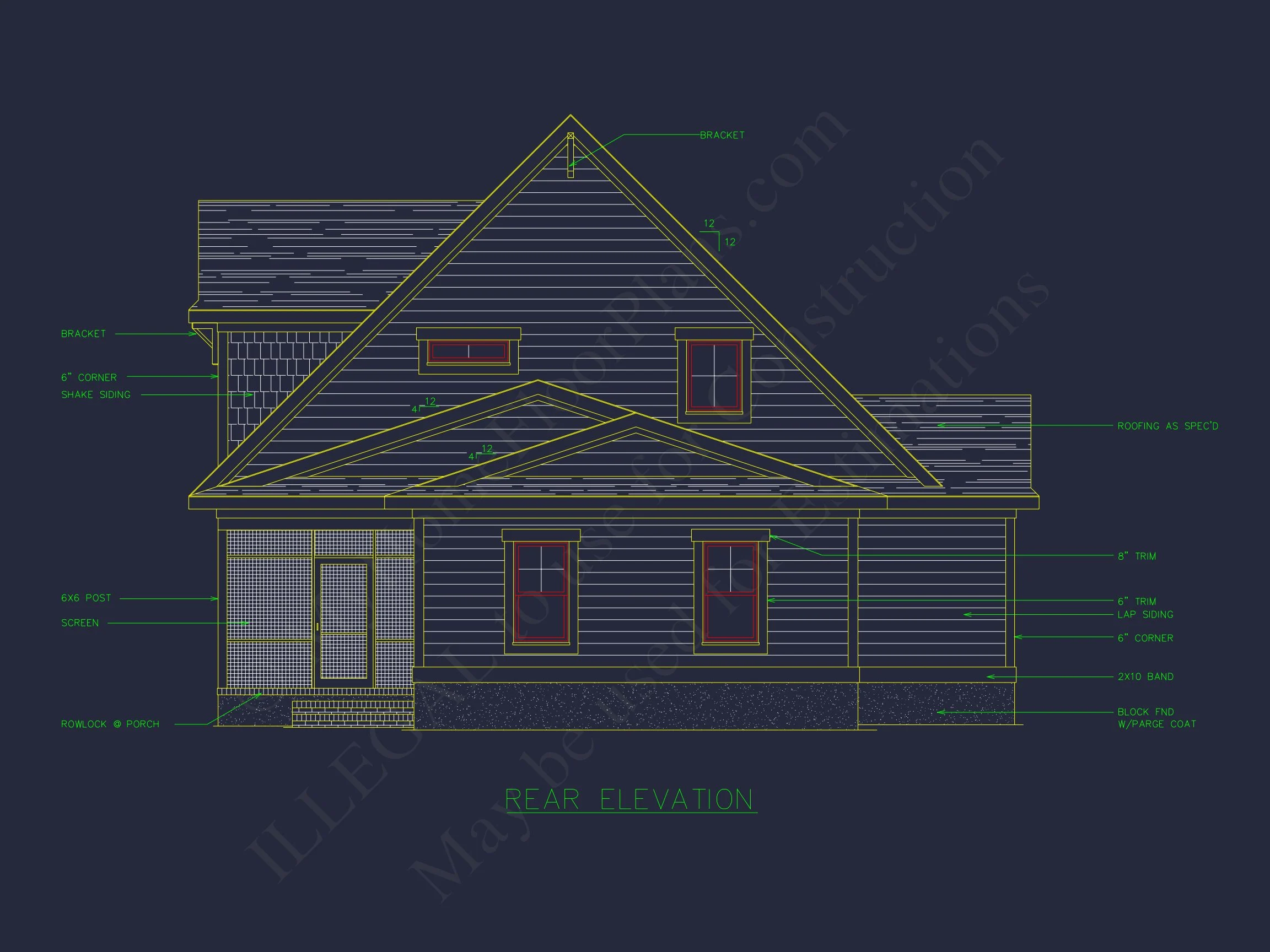10-1806 HOUSE PLAN - Craftsman House Plan | 2-Floor Blueprint CAD with 3 Bedrooms 4 2-Floor Blueprint CAD with 3 Bedrooms