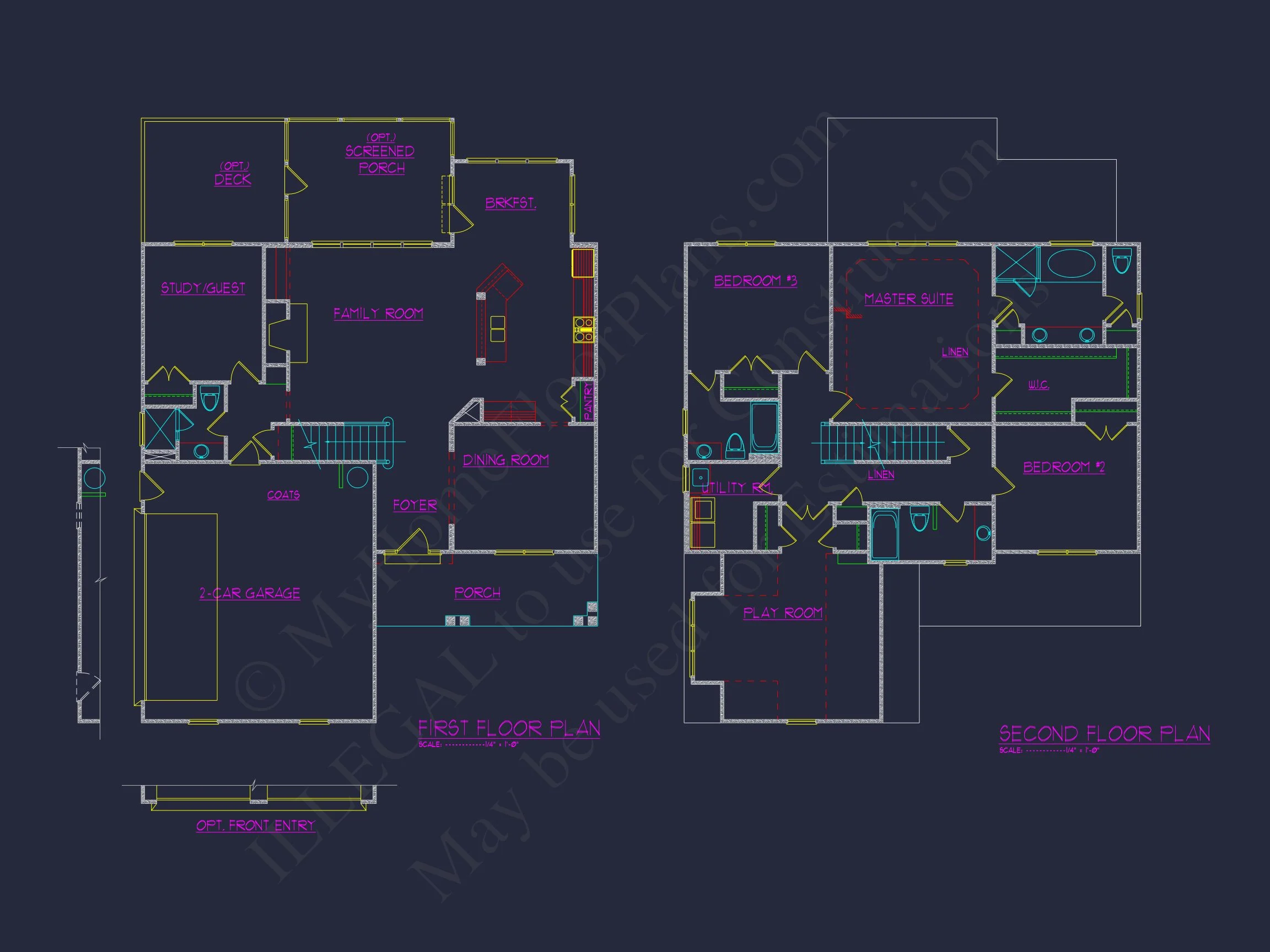 10-1790 HOUSE PLAN - Modern Craftsman House Plan | Floor Blueprint & Architecture Design 7 Floor Blueprint & Architecture Design