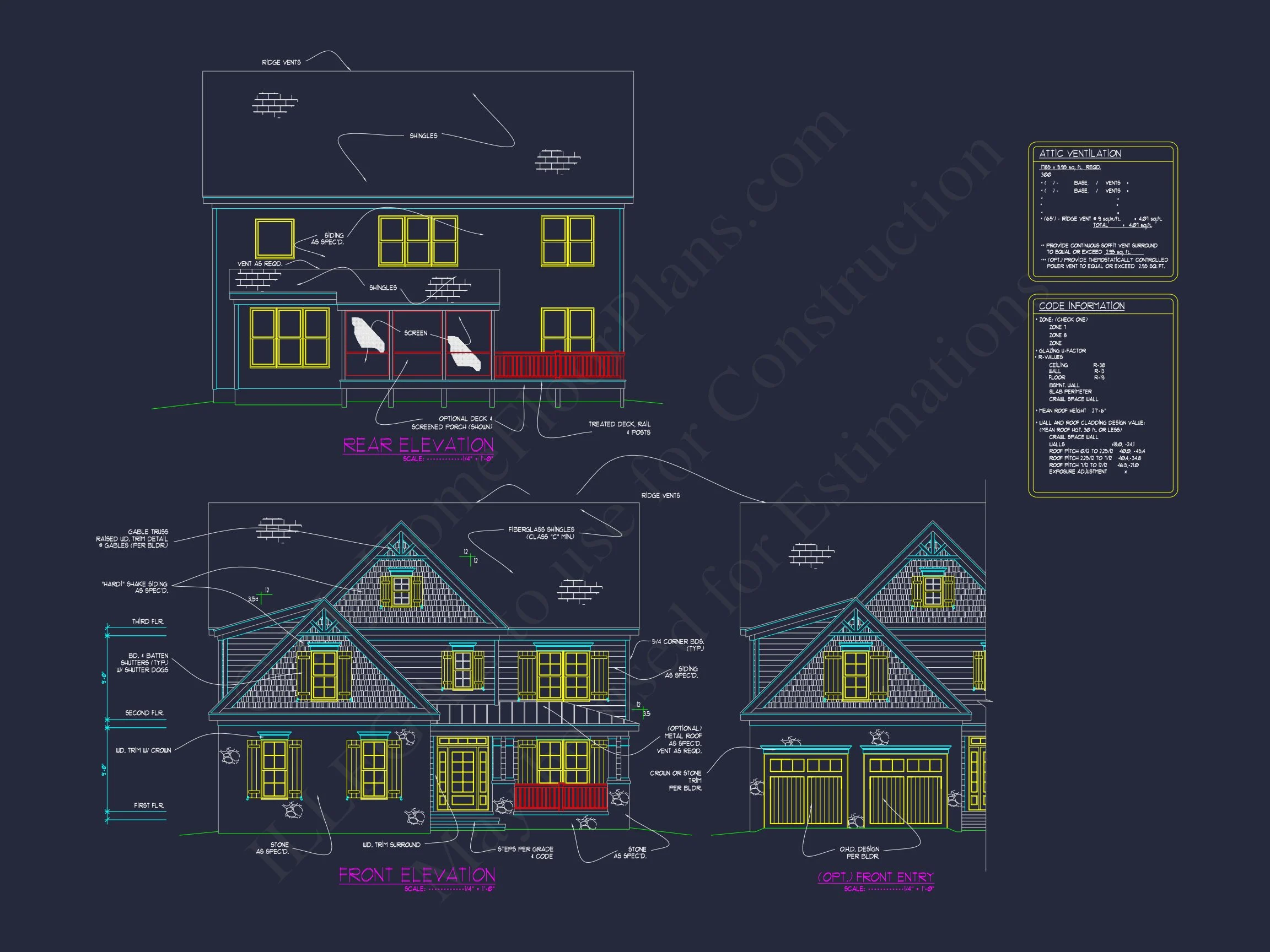 10-1790 HOUSE PLAN - Modern Craftsman House Plan | Floor Blueprint & Architecture Design 5 Floor Blueprint & Architecture Design