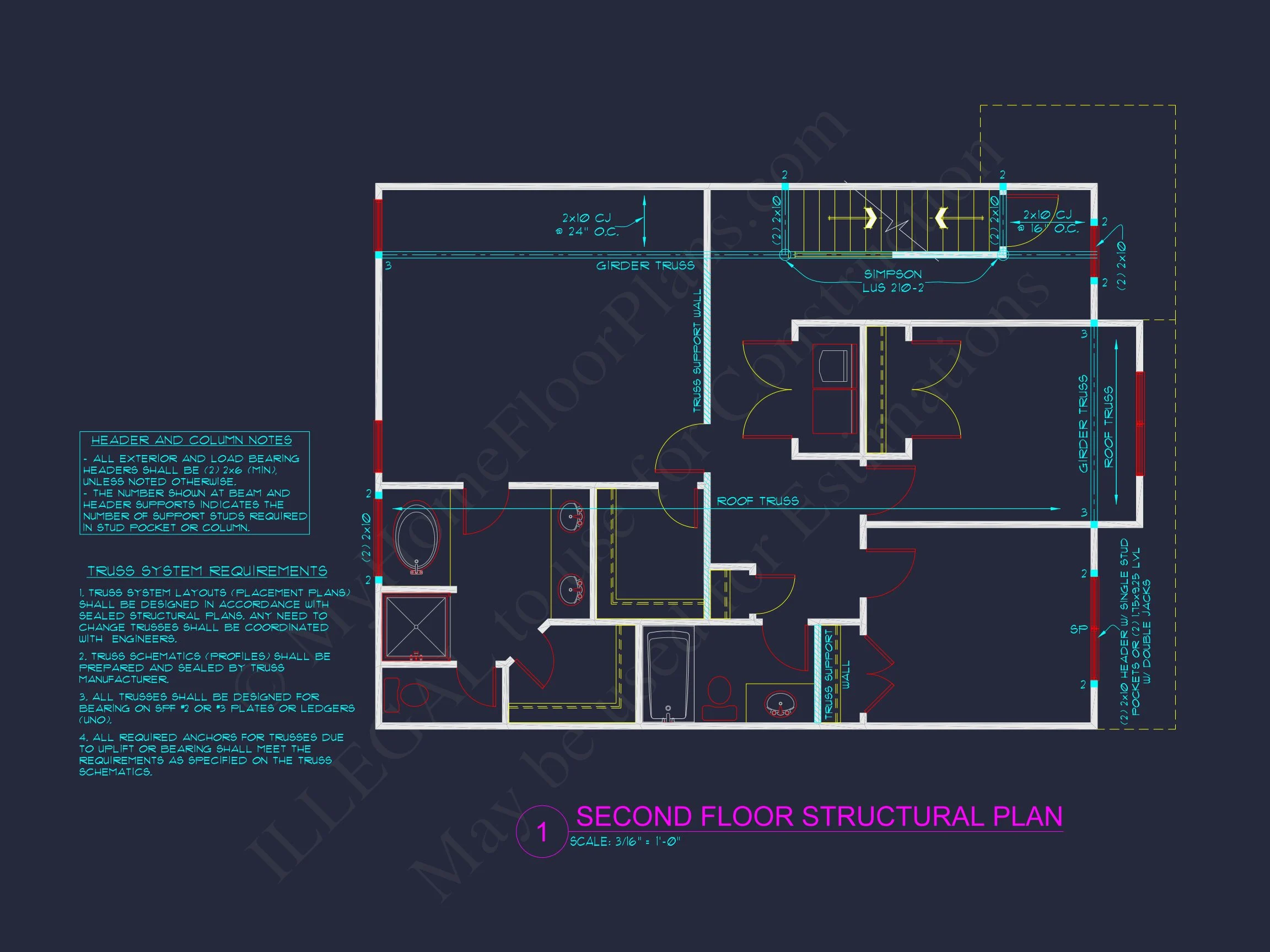10-1739 HOUSE PLAN - Modern Suburban House Plan With 3 Bedrooms | CAD Designs 14 CAD Designs