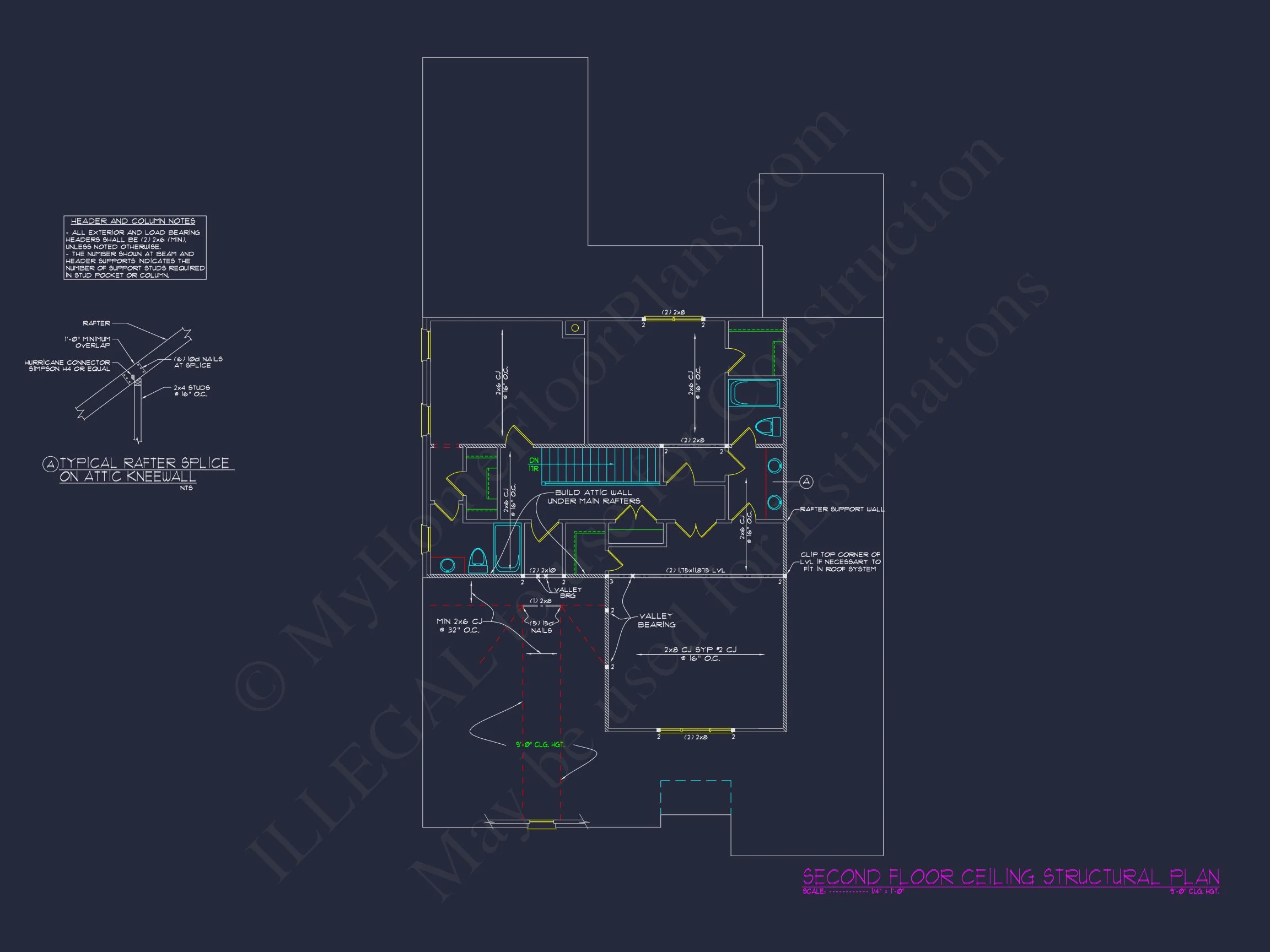 10-1614 HOUSE PLAN - Elegant House Design Blueprint with 4 Bedrooms & 2-Car Garage 12 Elegant house Design Blueprint with 4 Bedrooms & 2-Car Garage