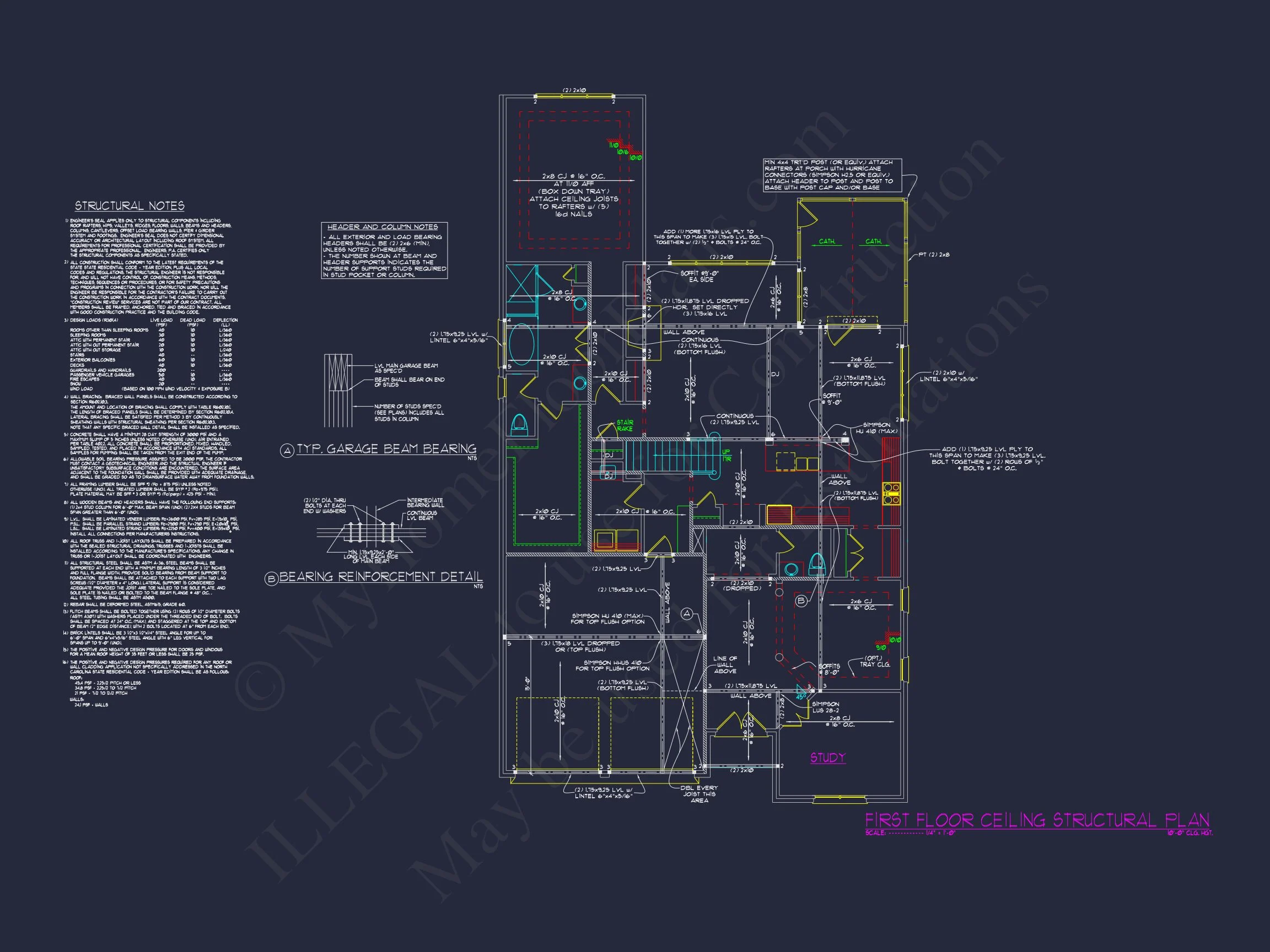 10-1614 HOUSE PLAN - Elegant House Design Blueprint with 4 Bedrooms & 2-Car Garage 11 Elegant house Design Blueprint with 4 Bedrooms & 2-Car Garage