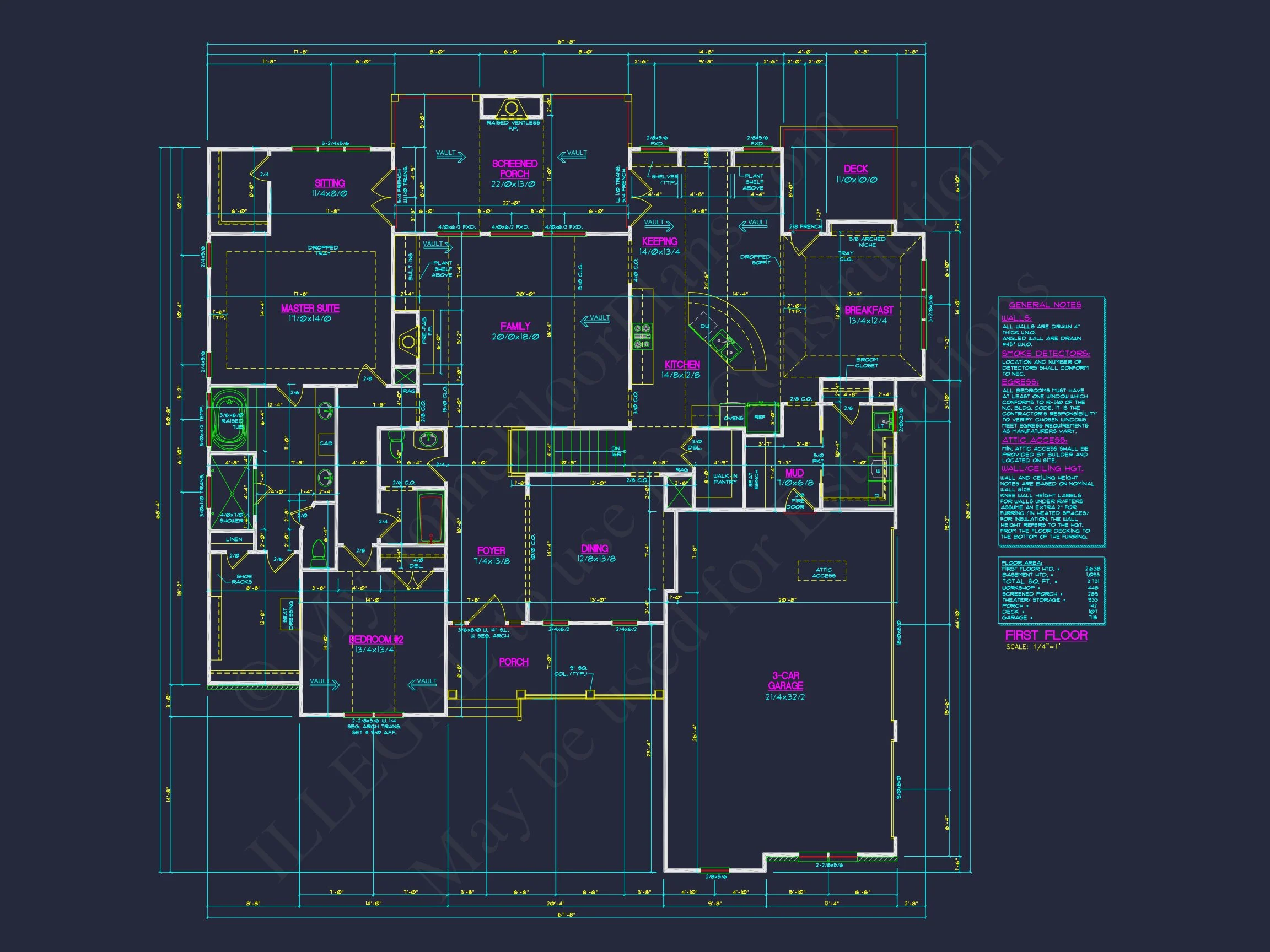 10-1564 HOUSE PLAN - Elegant House Plan with Basement and CAD Designs for Builders 8 Elegant house Plan with Basement and CAD Designs for Builders