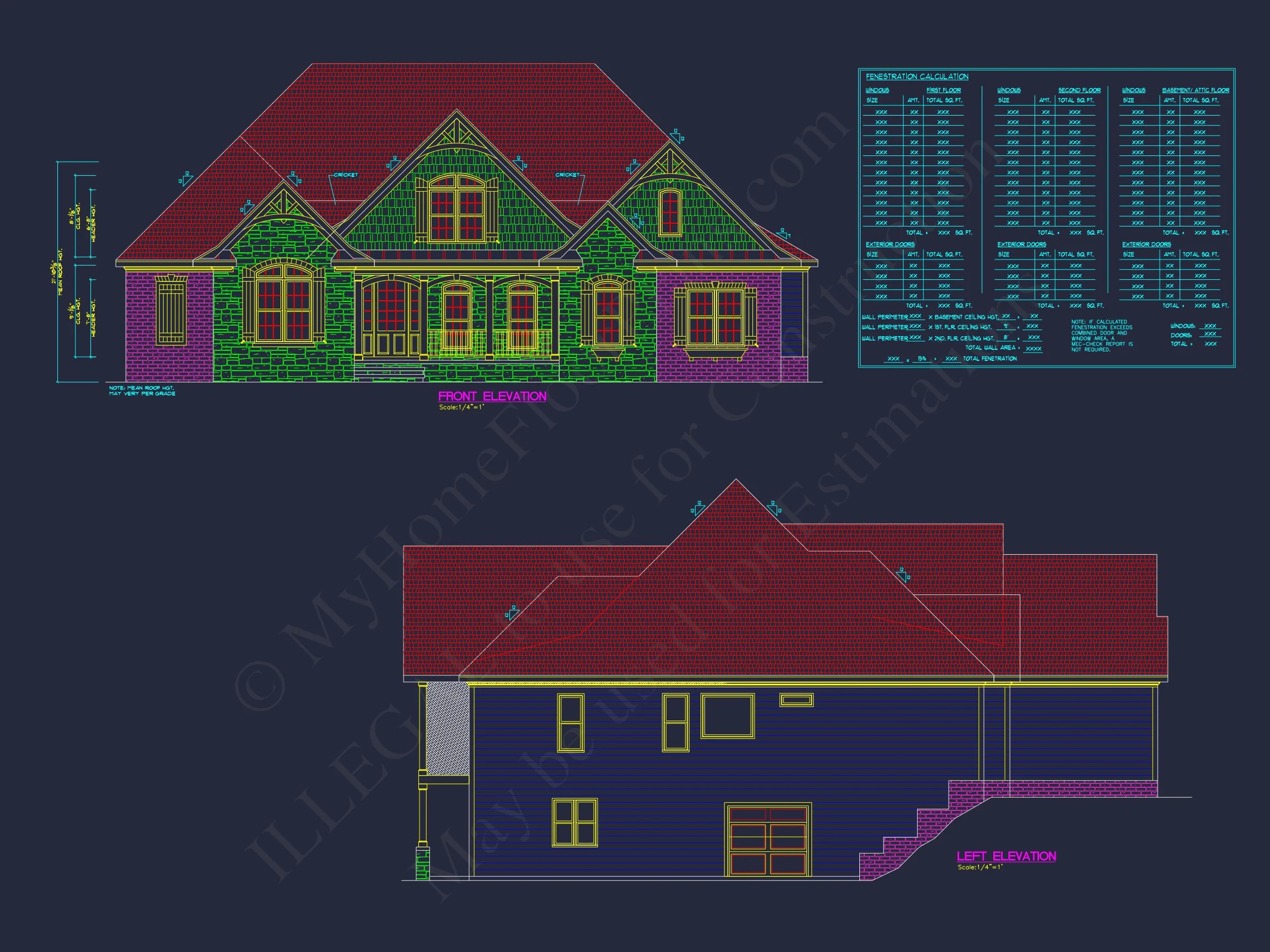 10-1564 HOUSE PLAN - Elegant House Plan with Basement and CAD Designs for Builders 3 Elegant house Plan with Basement and CAD Designs for Builders