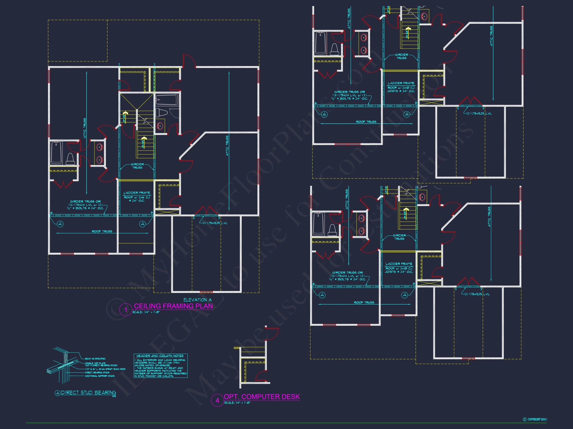 10-1561B HOUSE PLAN - House Plan Blueprint: Large Architecture Designs w/ CAD 41 house Plan Blueprint: Large Architecture Designs w/ CAD