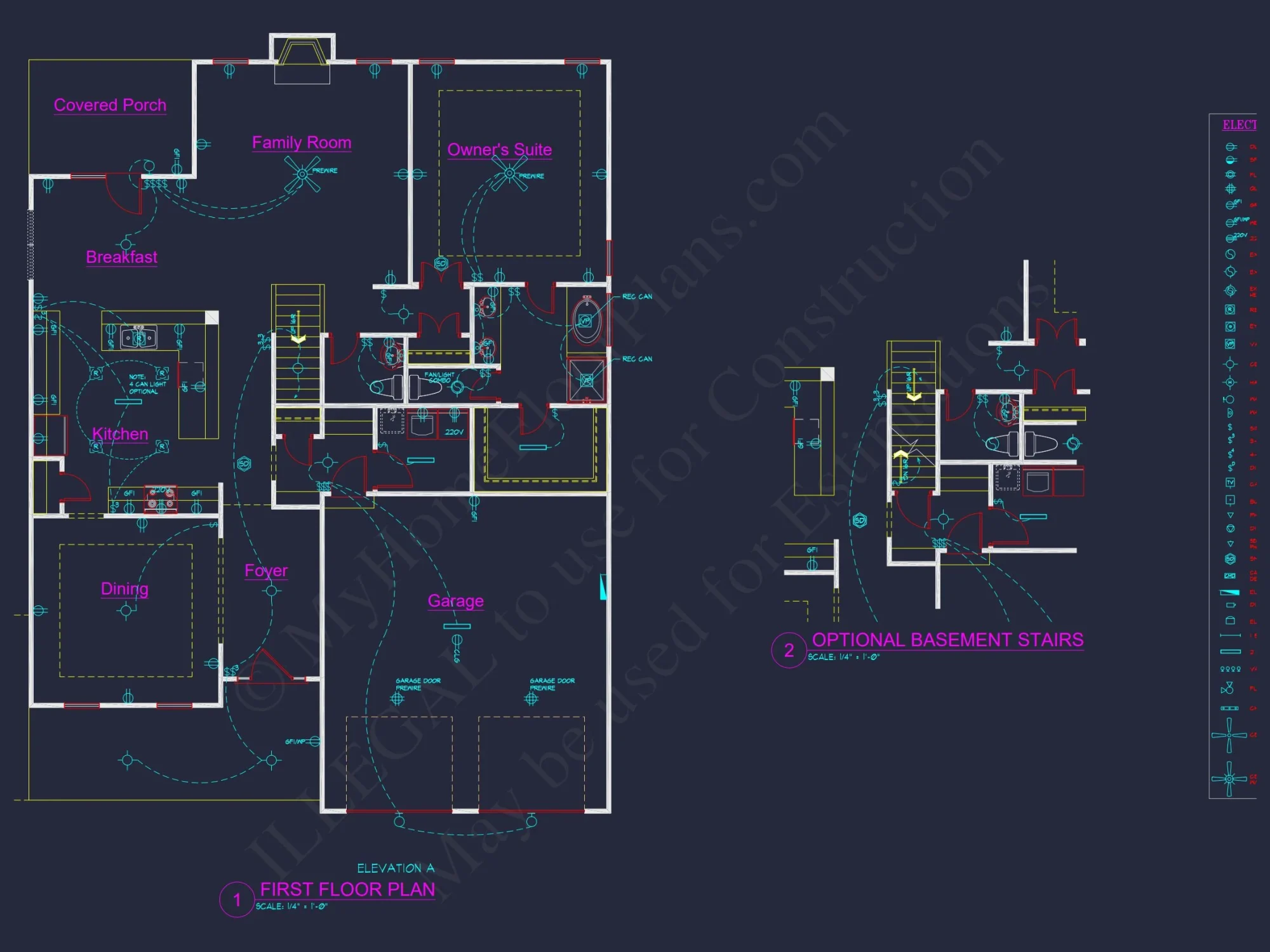 house Plan Blueprint: Large Architecture Designs w/ CAD