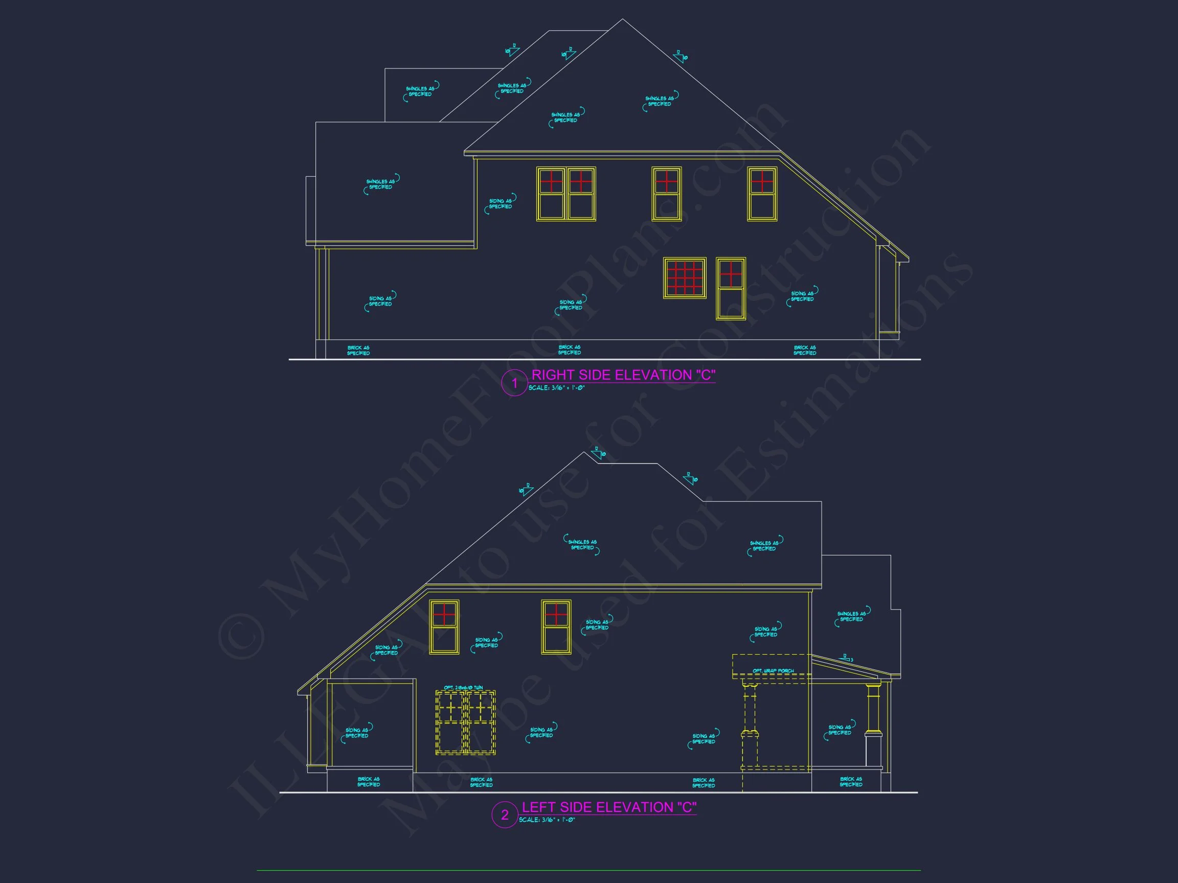 10-1561B HOUSE PLAN - House Plan Blueprint: Large Architecture Designs w/ CAD 10 house Plan Blueprint: Large Architecture Designs w/ CAD