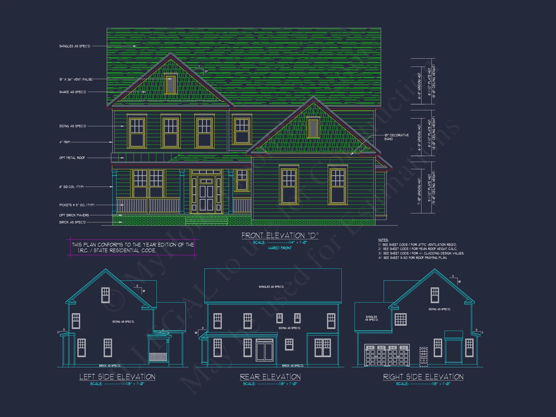 10-1546B HOUSE PLAN - Modern Craftsman House Plan with Spacious Floor Design and CAD Blueprint 22 Modern Craftsman house Plan with Spacious Floor Design and CAD Blueprint