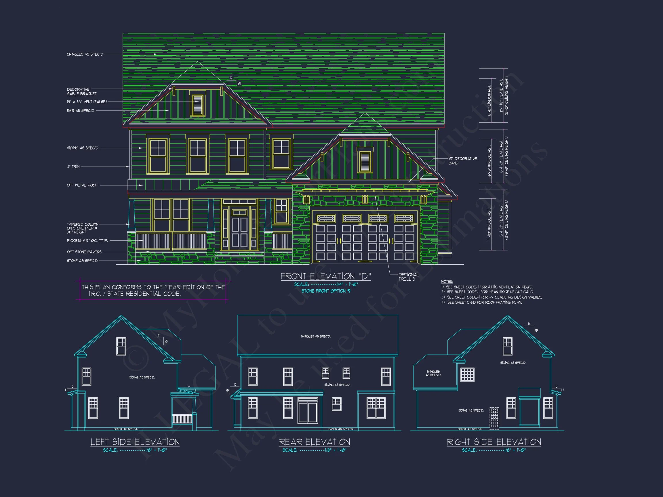 10-1546B HOUSE PLAN - Modern Craftsman House Plan with Spacious Floor Design and CAD Blueprint 17 Modern Craftsman house Plan with Spacious Floor Design and CAD Blueprint