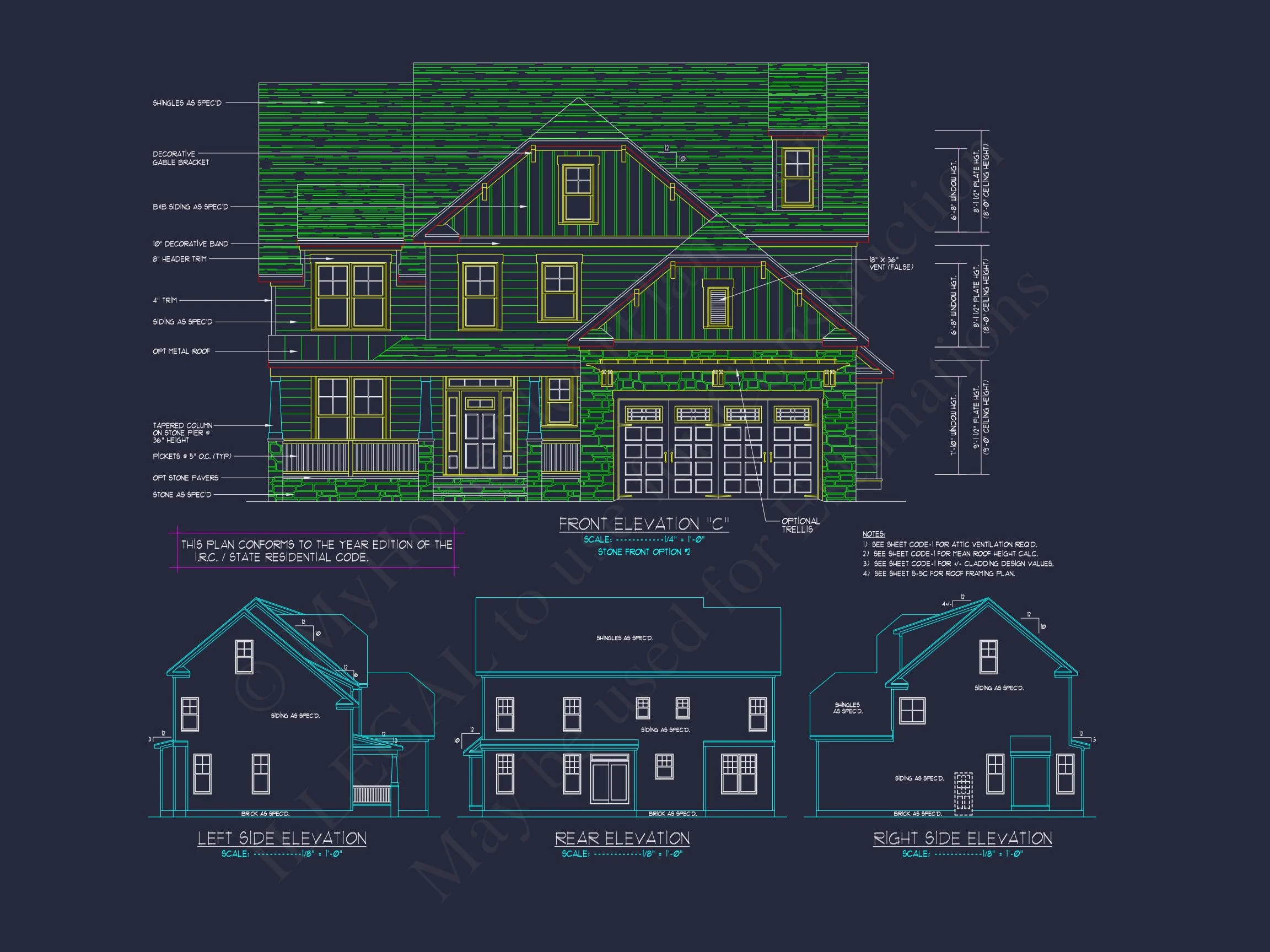 10-1546B HOUSE PLAN - Modern Craftsman House Plan with Spacious Floor Design and CAD Blueprint 16 Modern Craftsman house Plan with Spacious Floor Design and CAD Blueprint