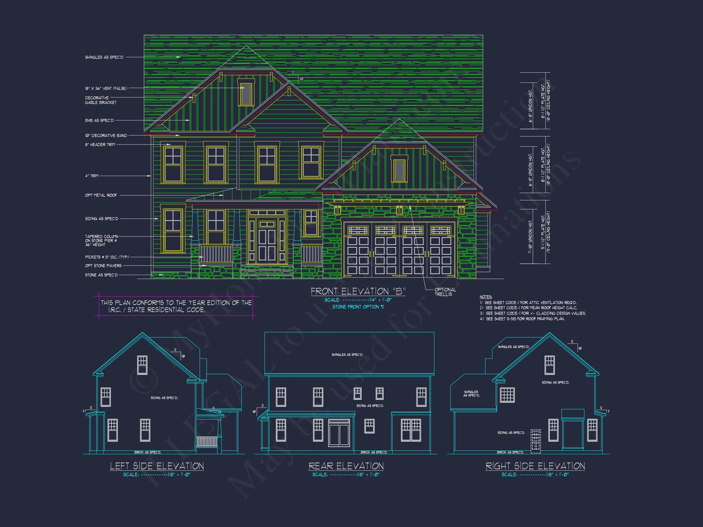 10-1546B HOUSE PLAN - Modern Craftsman House Plan with Spacious Floor Design and CAD Blueprint 15 Modern Craftsman house Plan with Spacious Floor Design and CAD Blueprint
