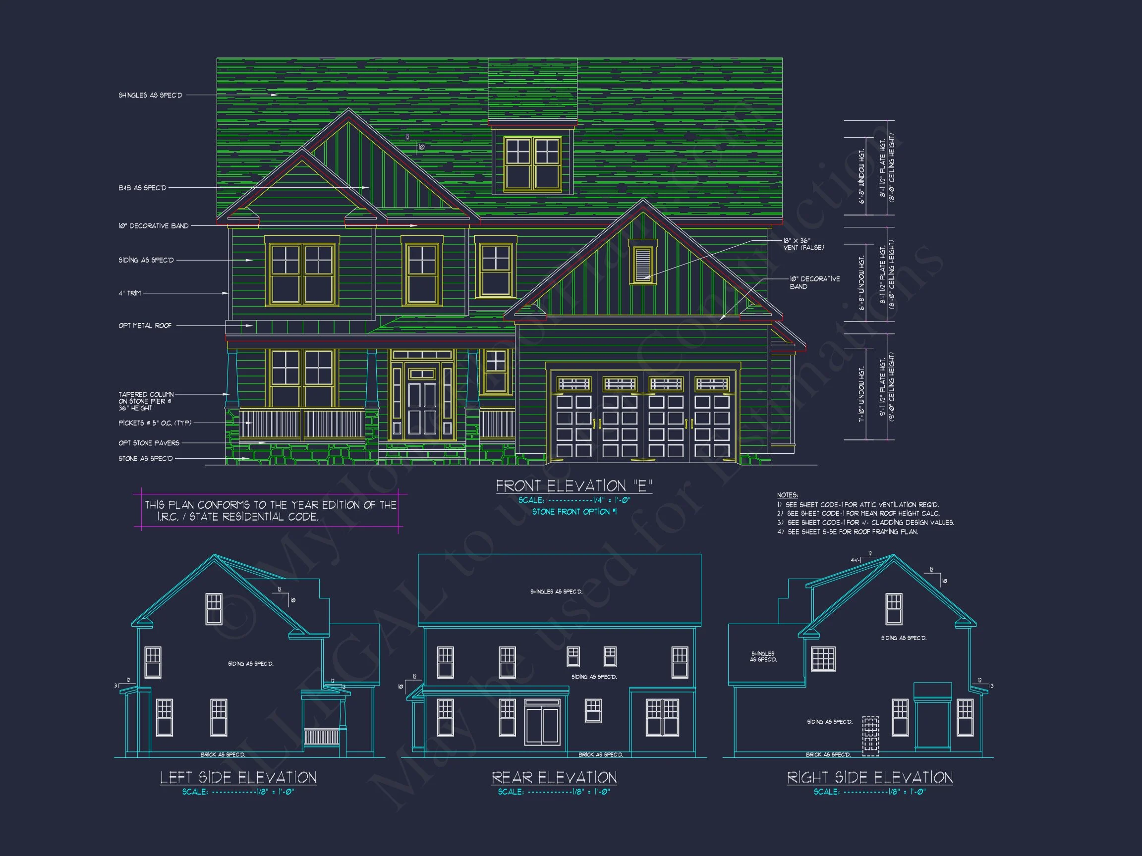 10-1546B HOUSE PLAN - Modern Craftsman House Plan with Spacious Floor Design and CAD Blueprint 13 Modern Craftsman house Plan with Spacious Floor Design and CAD Blueprint