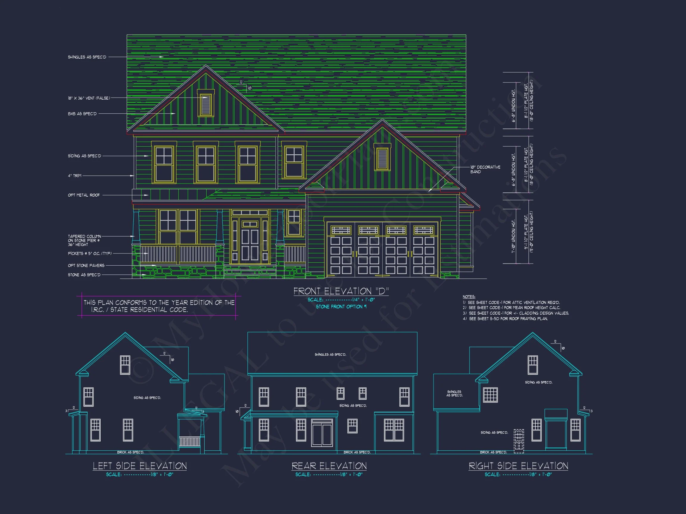 10-1546B HOUSE PLAN - Modern Craftsman House Plan with Spacious Floor Design and CAD Blueprint 12 Modern Craftsman house Plan with Spacious Floor Design and CAD Blueprint