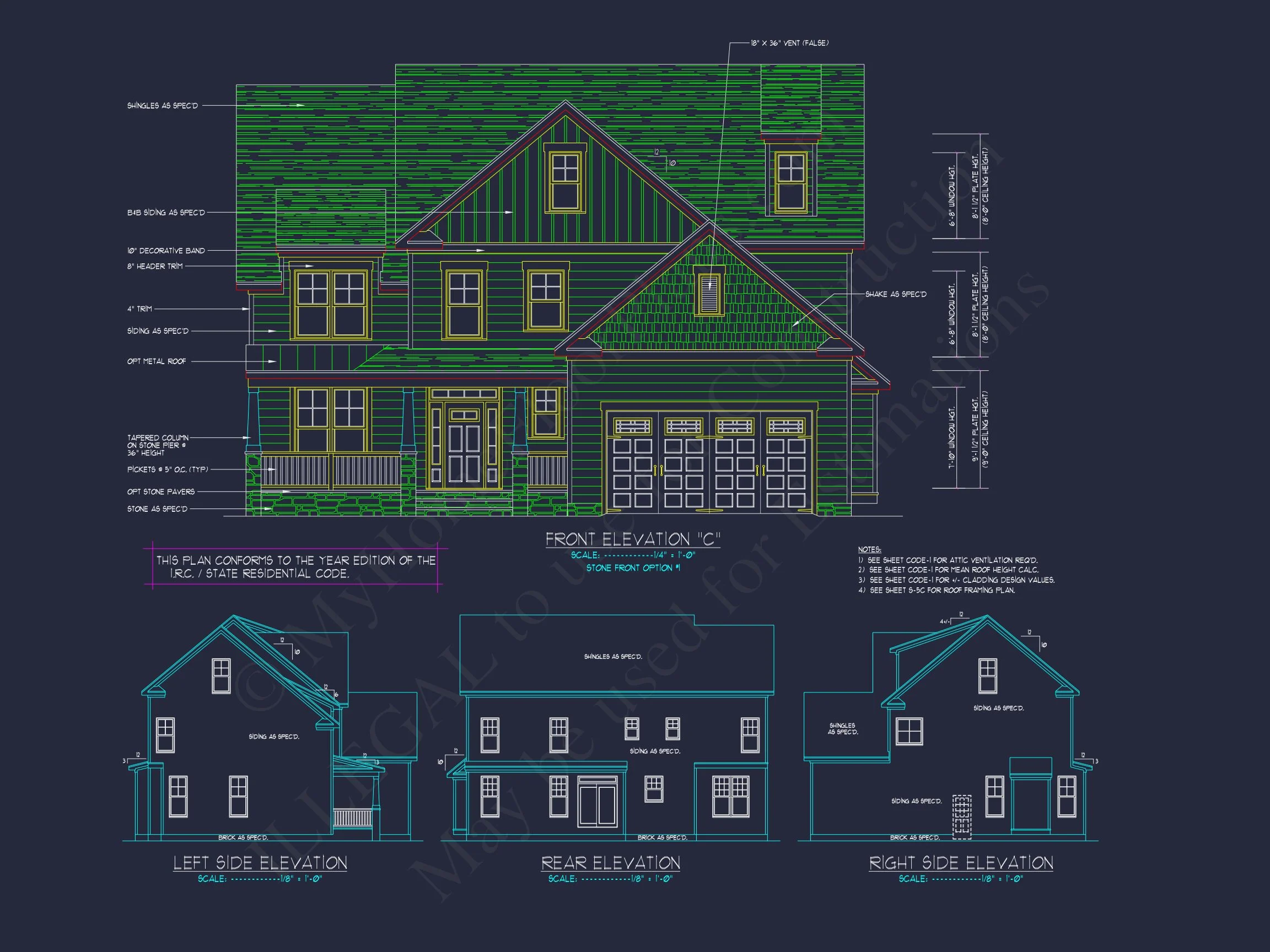 10-1546B HOUSE PLAN - Modern Craftsman House Plan with Spacious Floor Design and CAD Blueprint 11 Modern Craftsman house Plan with Spacious Floor Design and CAD Blueprint