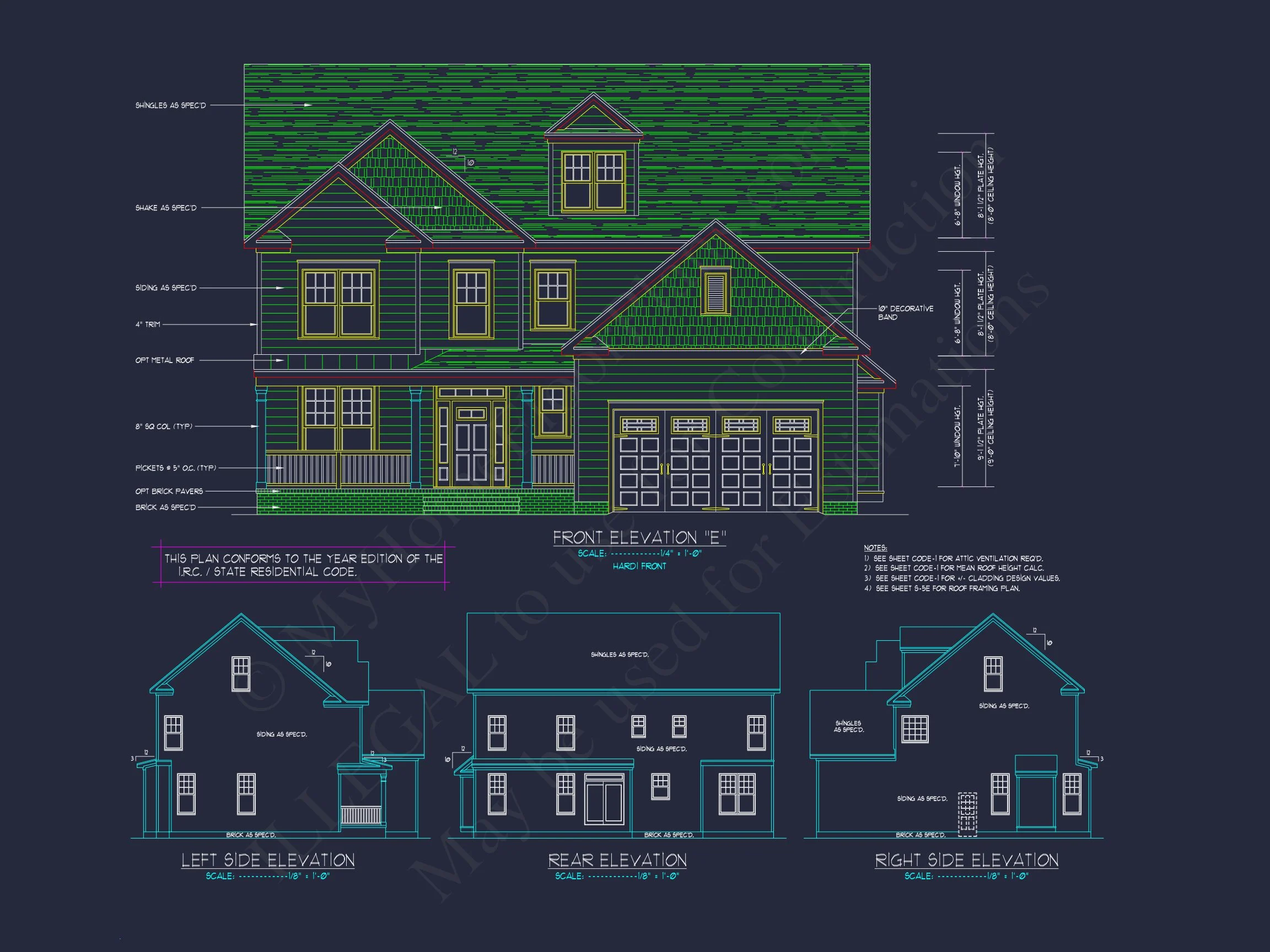 10-1546B HOUSE PLAN - Modern Craftsman House Plan with Spacious Floor Design and CAD Blueprint 8 Modern Craftsman house Plan with Spacious Floor Design and CAD Blueprint