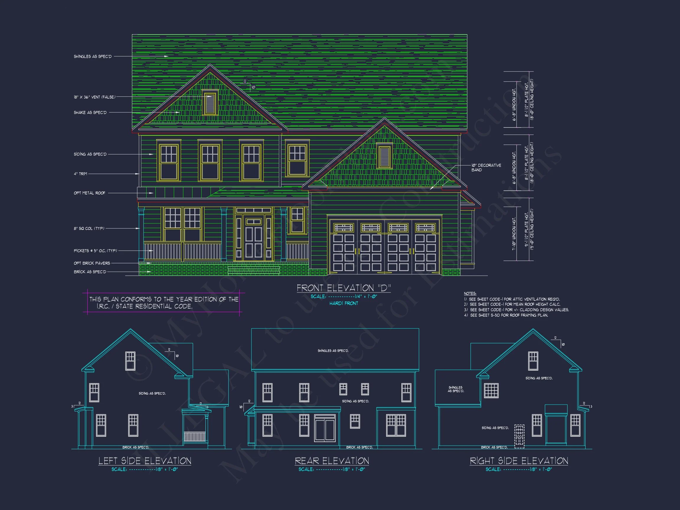 10-1546B HOUSE PLAN - Modern Craftsman House Plan with Spacious Floor Design and CAD Blueprint 7 Modern Craftsman house Plan with Spacious Floor Design and CAD Blueprint