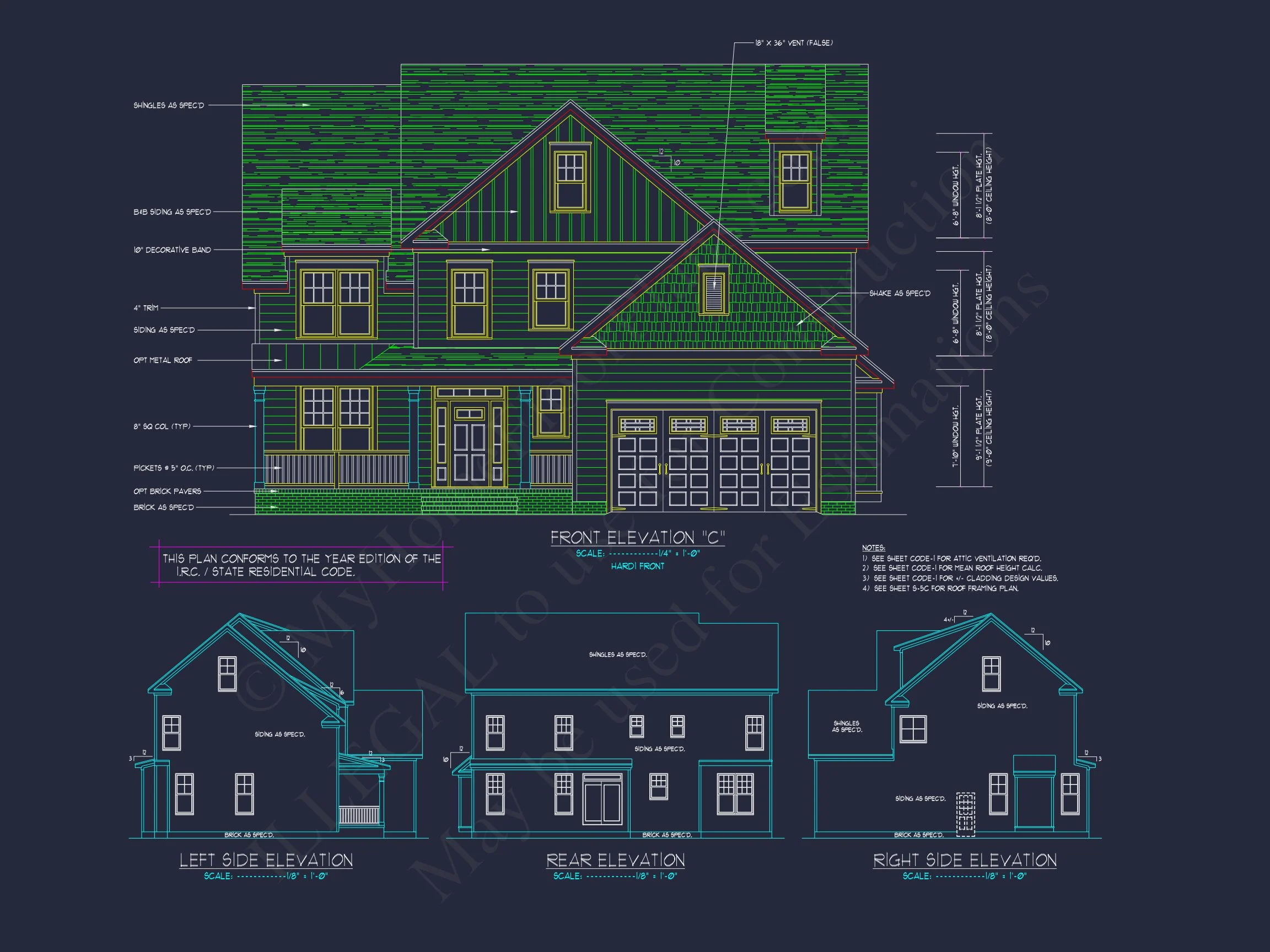 10-1546B HOUSE PLAN - Modern Craftsman House Plan with Spacious Floor Design and CAD Blueprint 6 Modern Craftsman house Plan with Spacious Floor Design and CAD Blueprint
