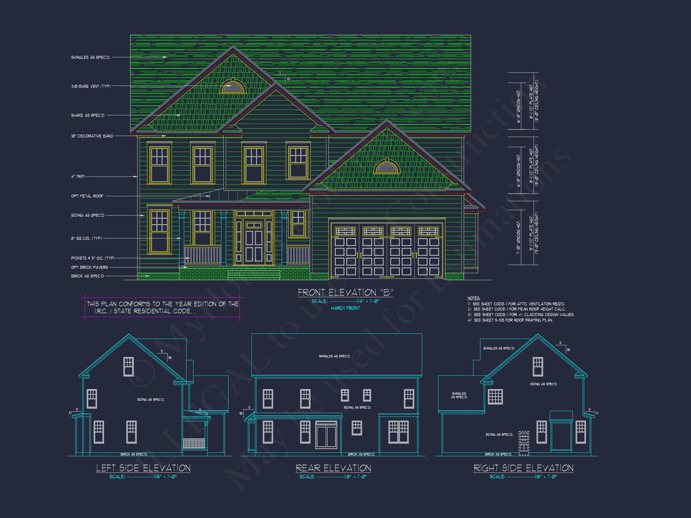 10-1546B HOUSE PLAN - Modern Craftsman House Plan with Spacious Floor Design and CAD Blueprint 5 Modern Craftsman house Plan with Spacious Floor Design and CAD Blueprint