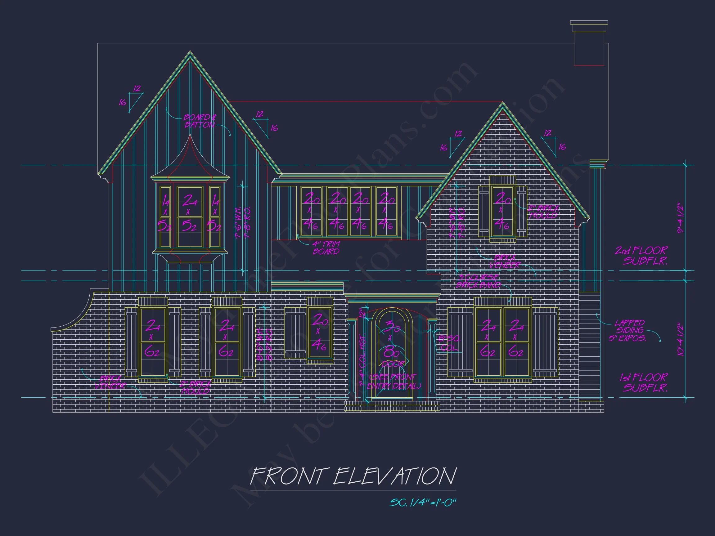 10-1517 HOUSE PLAN - Traditional 2-Story House Plan & Blueprint Designs (2547 Sq Ft) 4 Traditional 2-Story house Plan & Blueprint Designs (2547 Sq Ft)