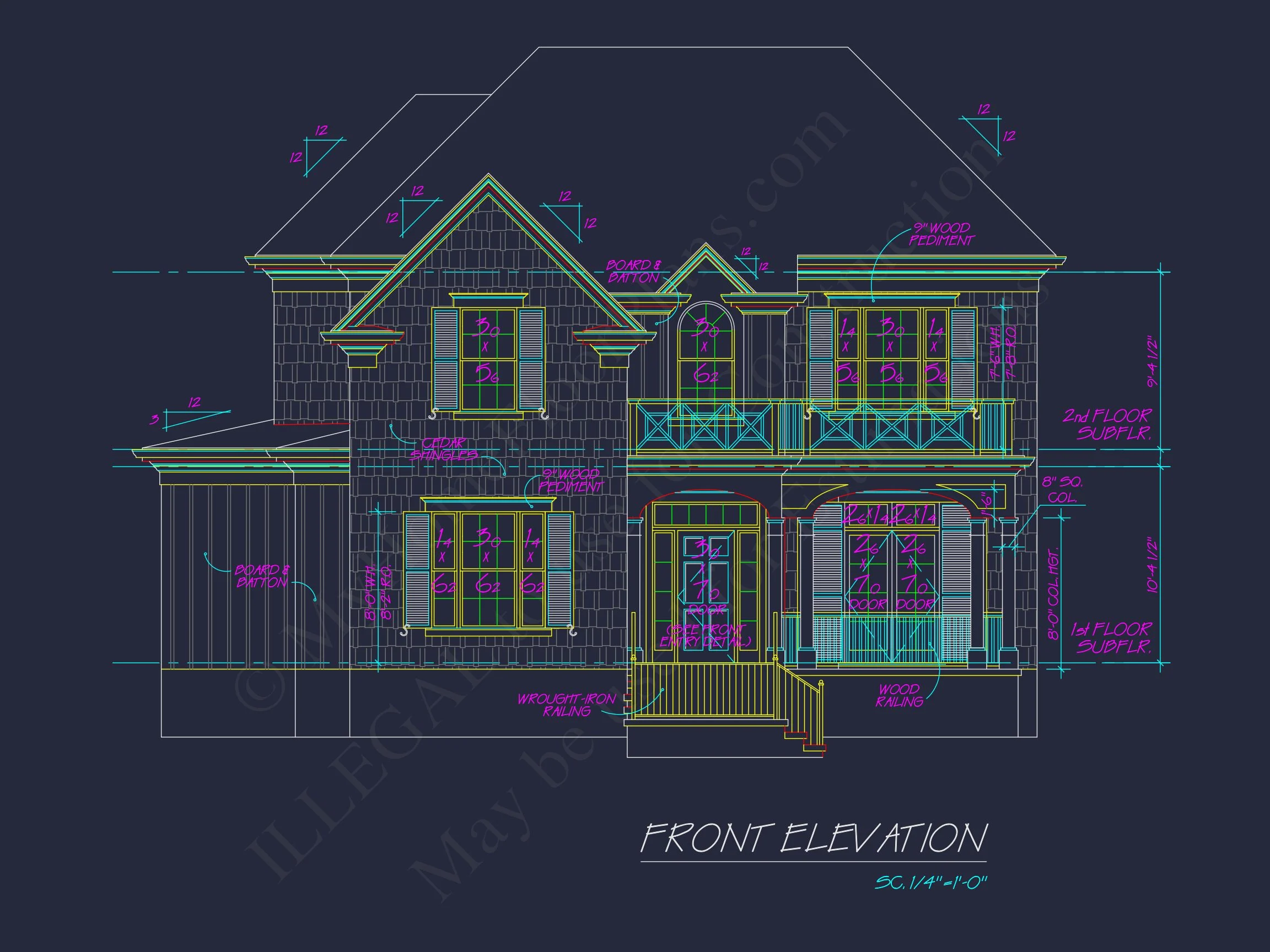 10-1469 HOUSE PLAN - Traditional 2-Story House Plan with 4 Bedrooms & 3 Baths (Blueprint) 8 Traditional 2-Story house Plan with 4 Bedrooms & 3 Baths (Blueprint)