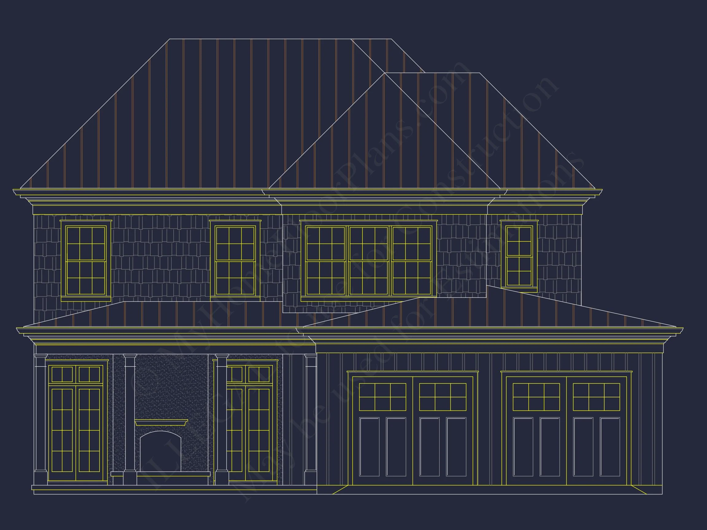 10-1469 HOUSE PLAN - Traditional 2-Story House Plan with 4 Bedrooms & 3 Baths (Blueprint) 4 Traditional 2-Story house Plan with 4 Bedrooms & 3 Baths (Blueprint)
