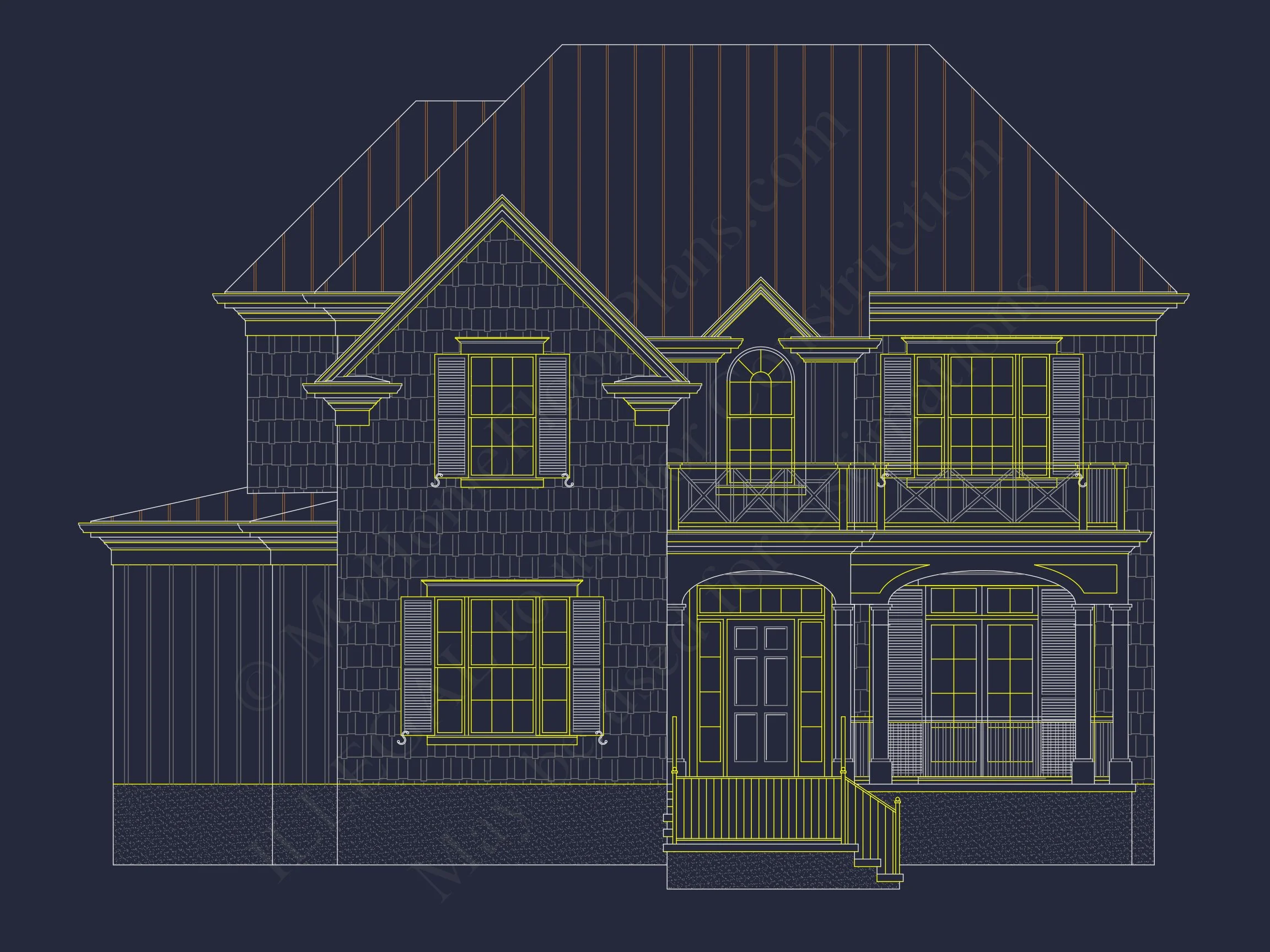 10-1469 HOUSE PLAN - Traditional 2-Story House Plan with 4 Bedrooms & 3 Baths (Blueprint) 2 Traditional 2-Story house Plan with 4 Bedrooms & 3 Baths (Blueprint)