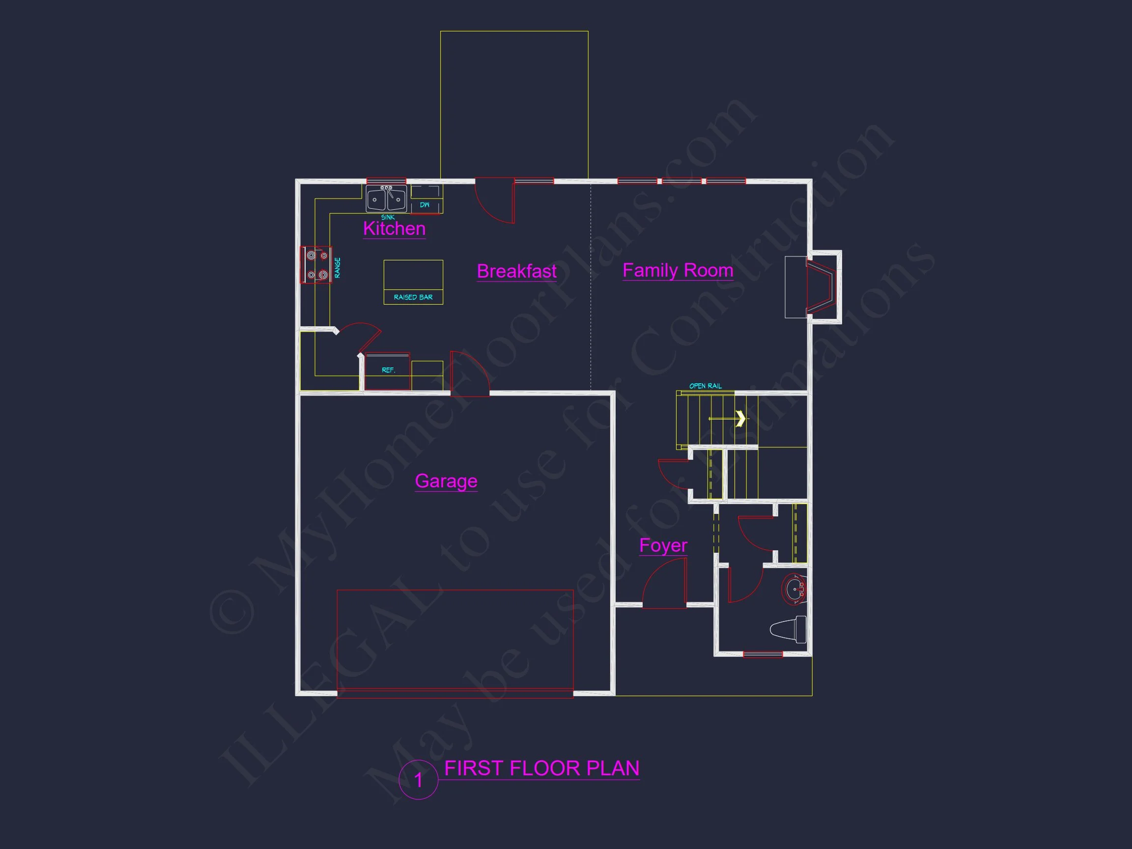 10-1458 HOUSE PLAN - Traditional Craftsman House Plan – 2-Story Home with 4 Bedrooms & Open Layout (2,866 Sq. Ft.) 9 Modern Craftsman house Plan with Open Floor Plan and CAD Designs