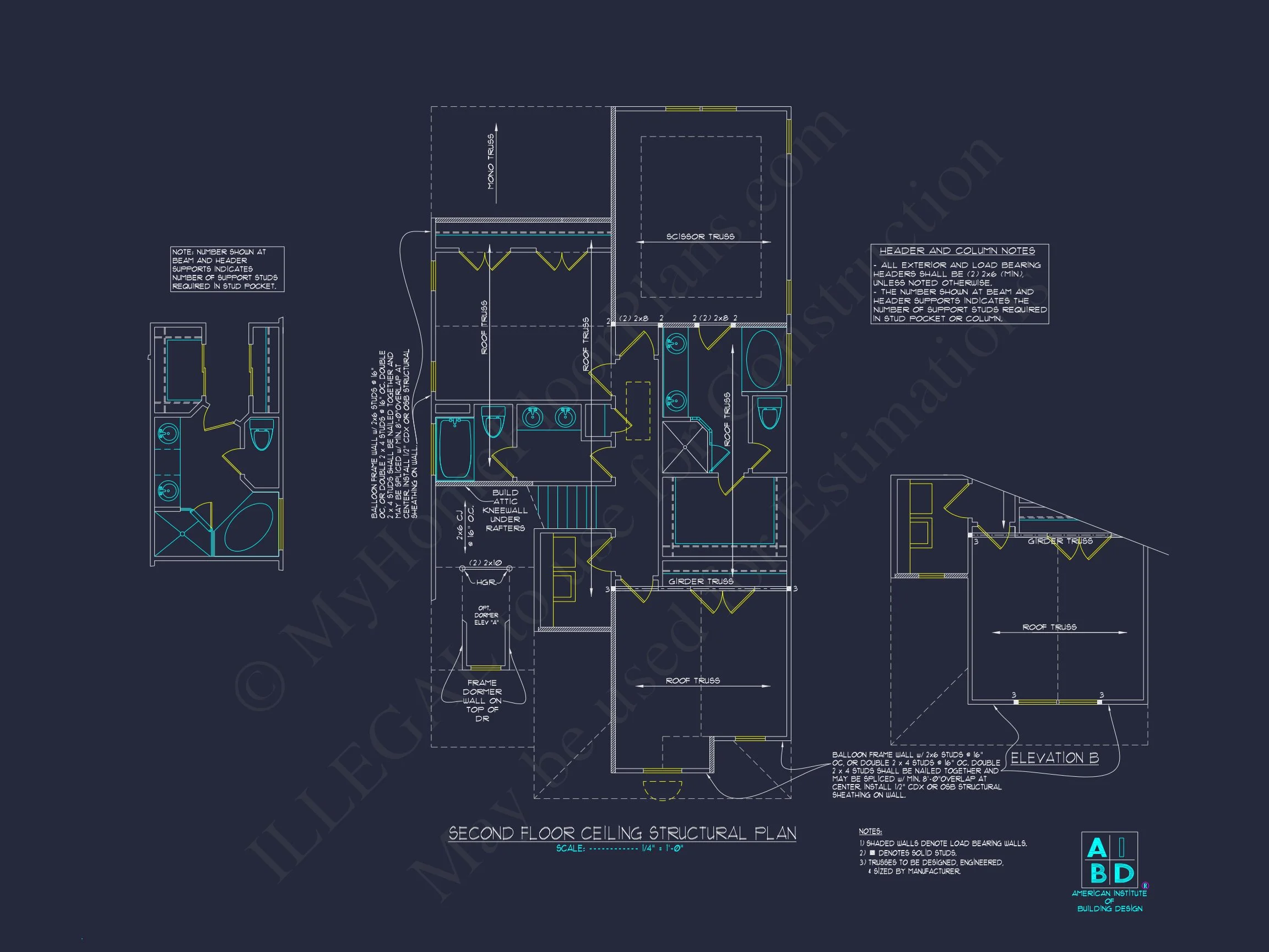 10-1354 HOUSE PLAN - Neo-Colonial 2-Story House Plan – 3 Bed, 1,861 Sq Ft with Craftsman Charm 13 Efficient house Plan CAD Blueprint for Traditional Designs
