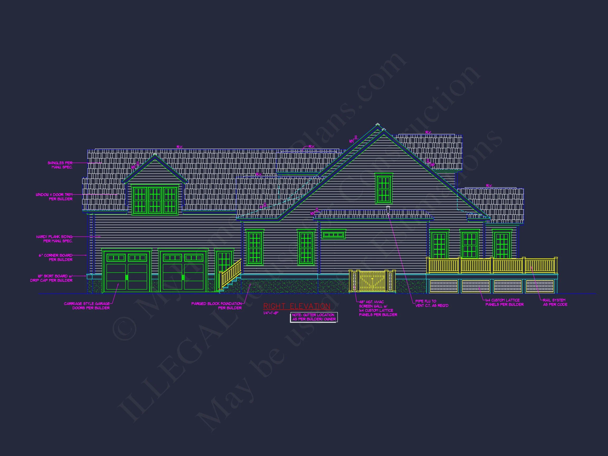 10-1343 HOUSE PLAN - Elegant House Plan with CAD Designs and Floor Blueprint 7 Elegant house Plan with CAD Designs and Floor Blueprint