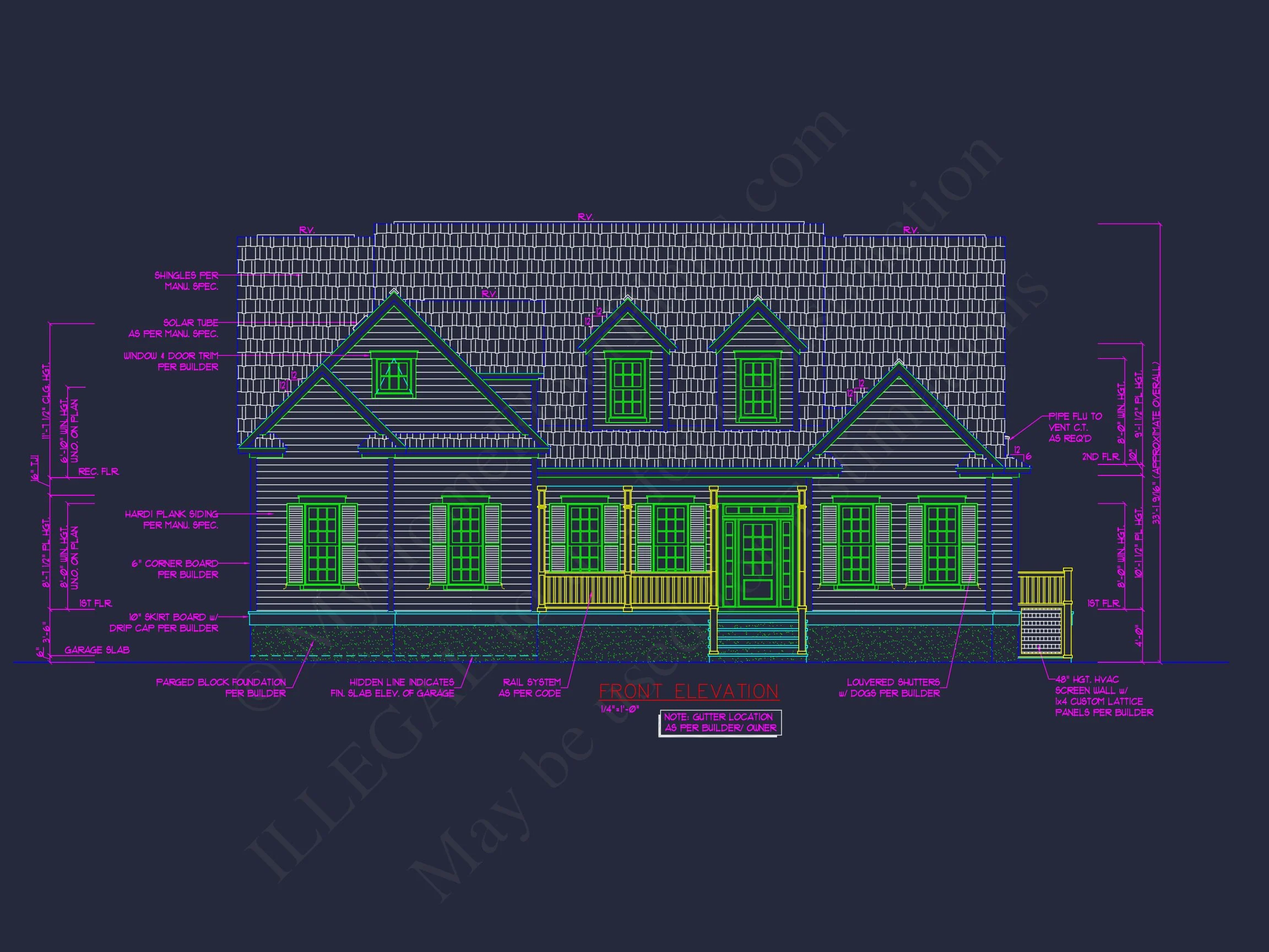 10-1343 HOUSE PLAN - Elegant House Plan with CAD Designs and Floor Blueprint 4 Elegant house Plan with CAD Designs and Floor Blueprint