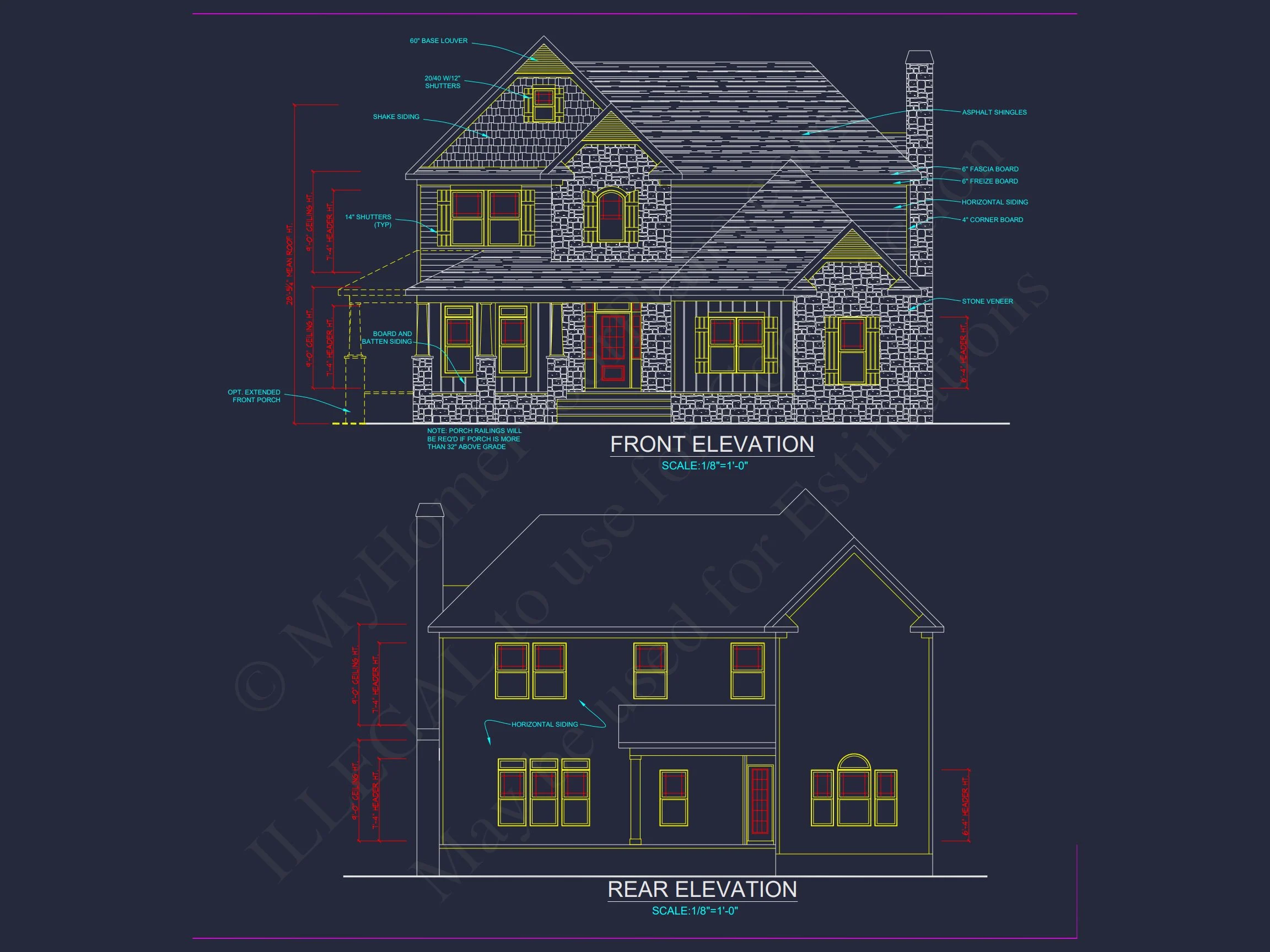 10-1276 HOUSE PLAN - European Craftsman House Plan – 3 Beds, 2,580 Sq Ft, Stone & Board-and-Batten Design 40 Spacious Craftsman house Plan with CAD Blueprints & Designs