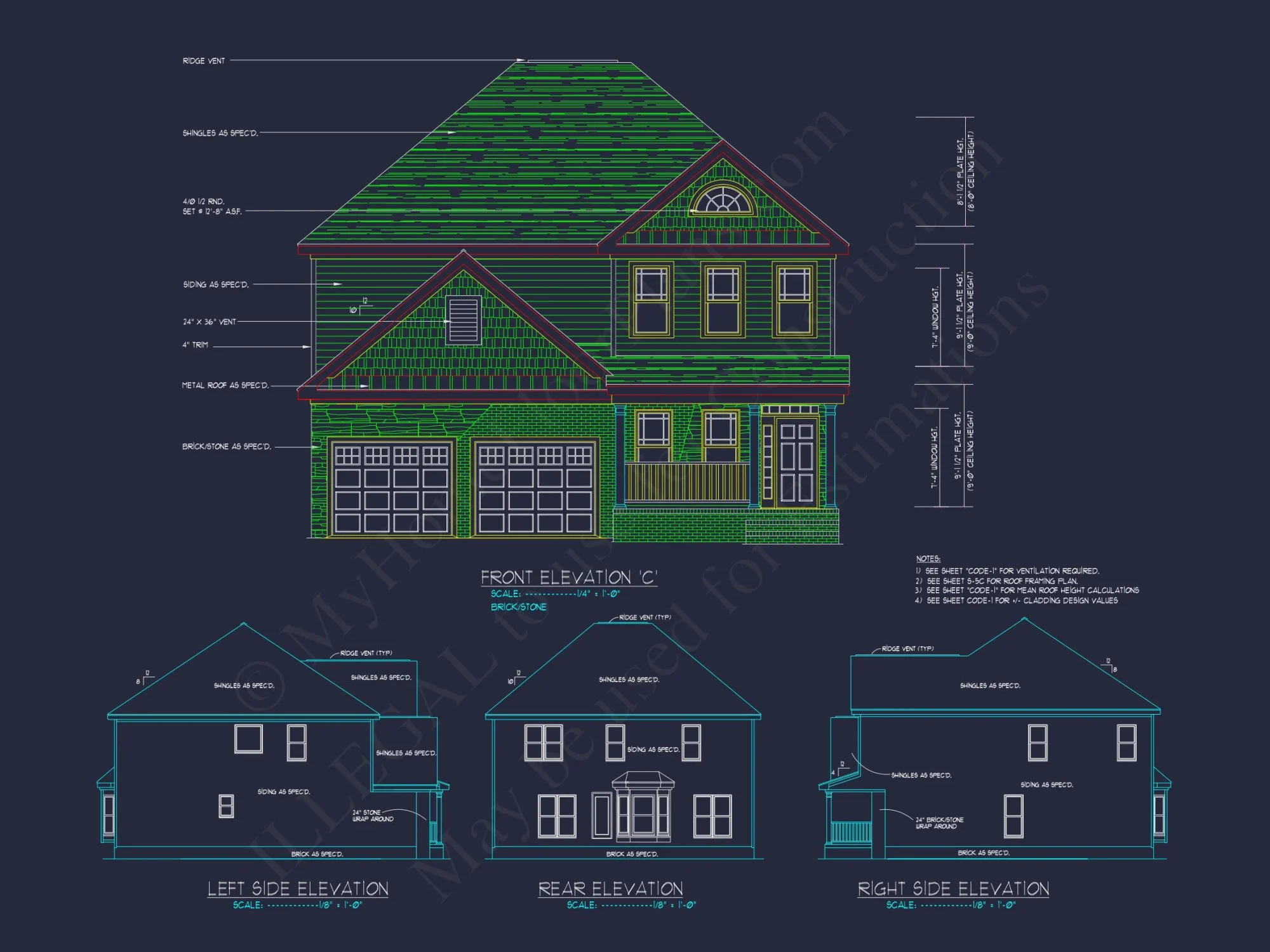 house Plan with 4 Beds, 2 Story, 2 Garage & Advanced Designs