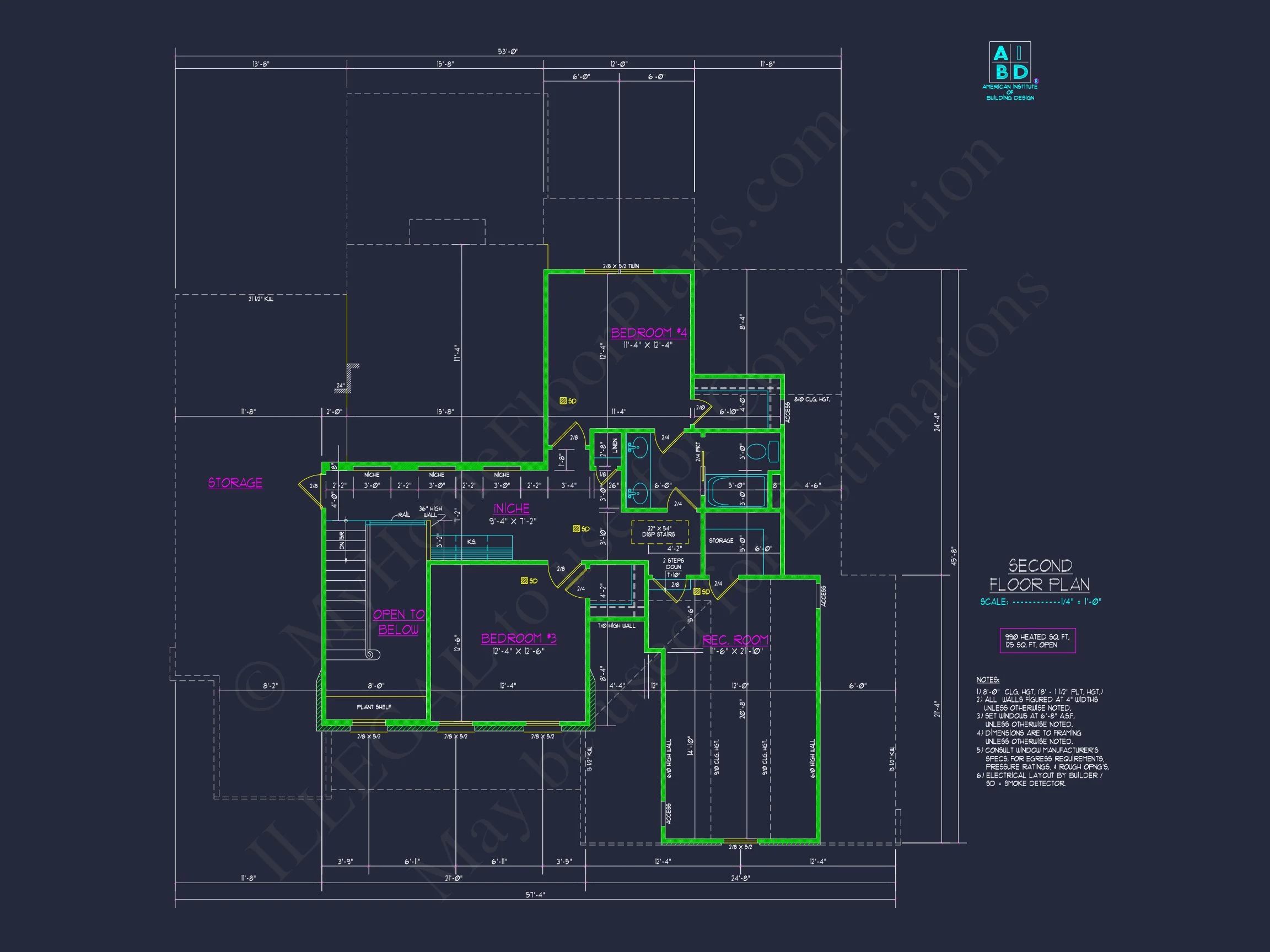 10-1234B HOUSE PLAN - Modern Craftsman House Plan with 4 Bedrooms and Open Designs 38 Modern Craftsman house Plan with 4 Bedrooms and Open Designs