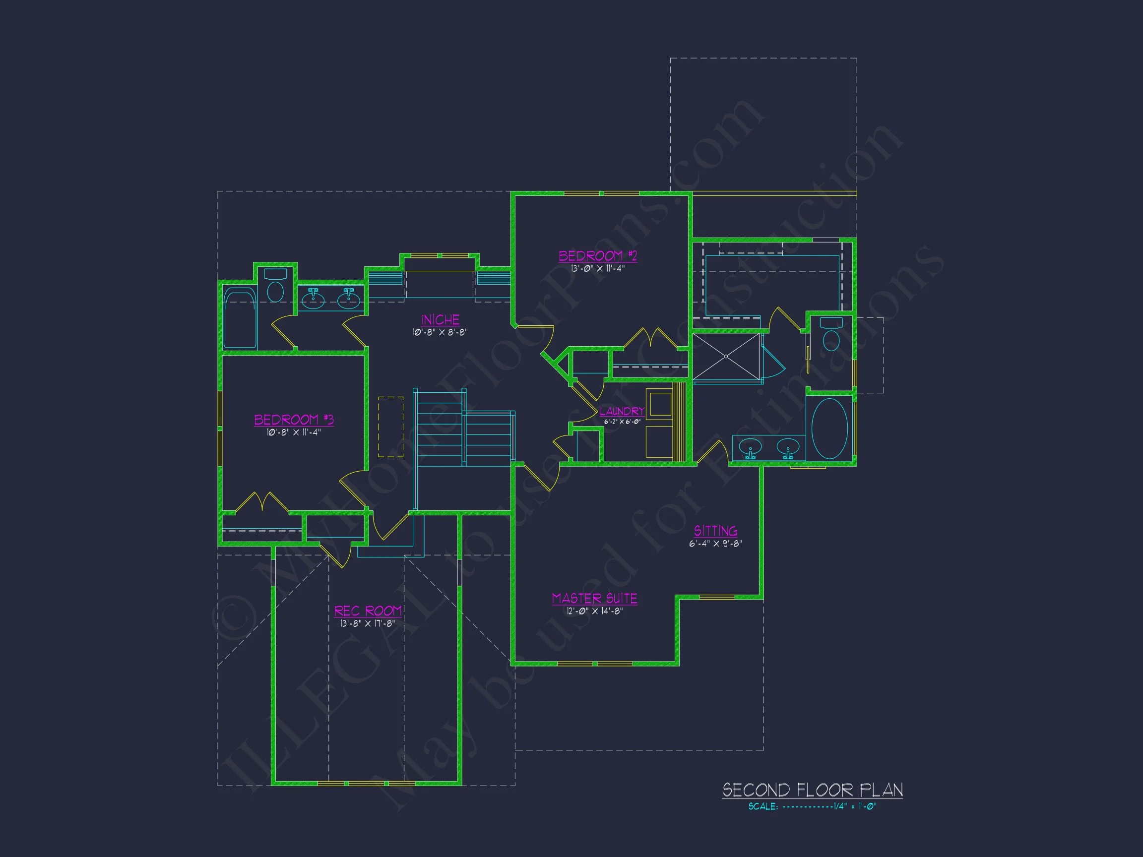 10-1052 HOUSE PLAN - Modern Colonial Revival House Plan - 4 Bed, 2,718 Sq Ft with Bonus Room 6 Elegant house Plan with CAD Designs and Detailed Floor Plans