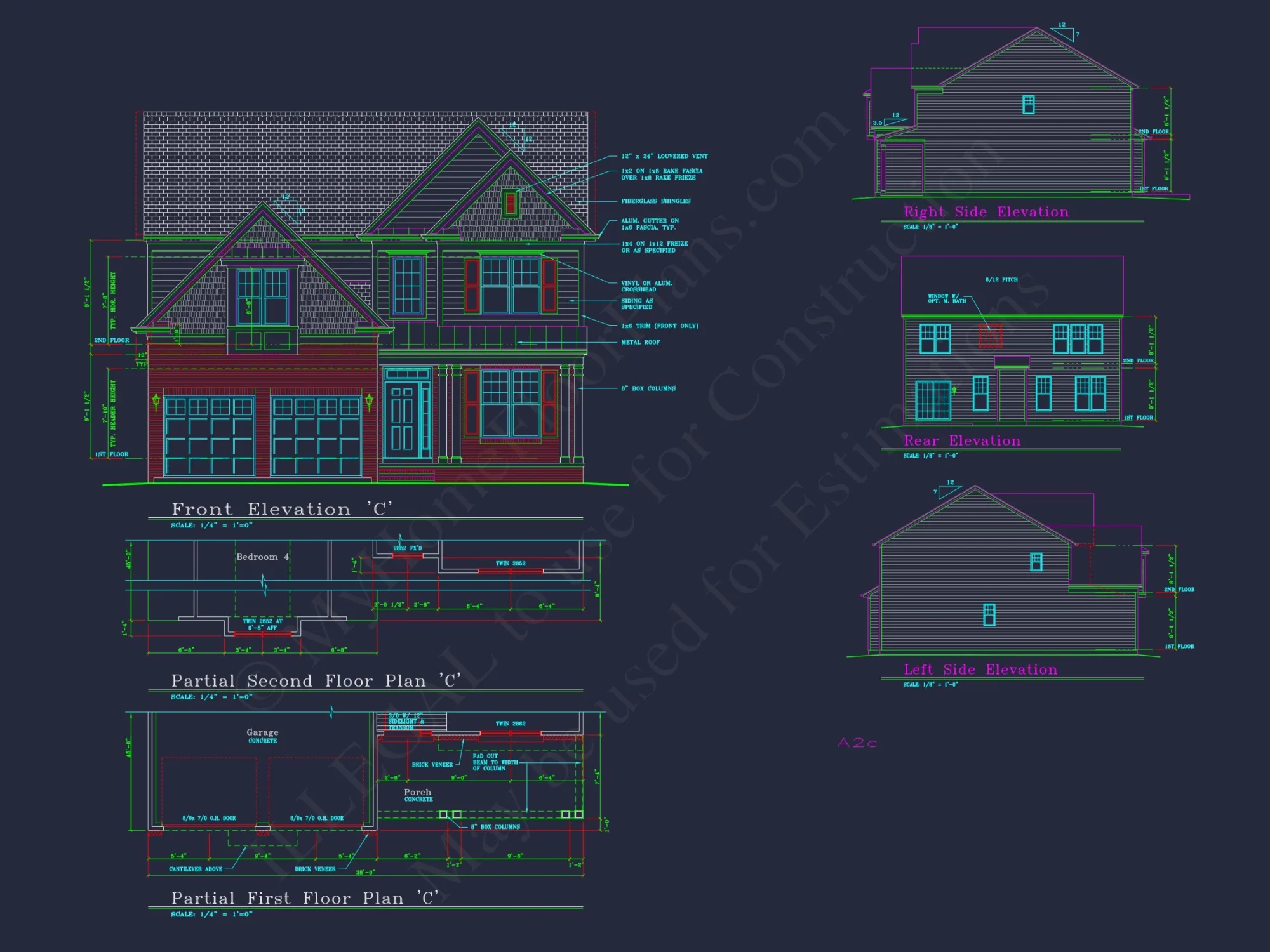 Charming 2-Story Craftsman house Plan with Spacious Layout & CAD Designs