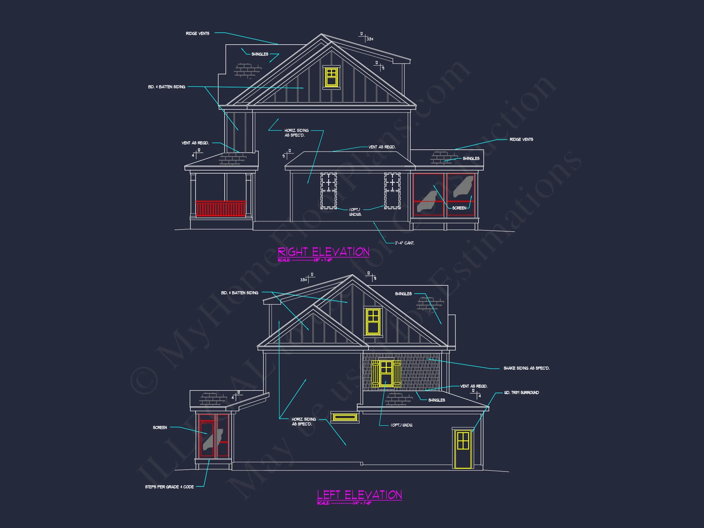 9-1853 HOUSE PLAN - Modern Farmhouse Colonial Revival – 2.5-Story, 4-Bed, 2,315 Sq Ft 10 Stylish house Plan with 2.5 Stories, Blueprint, and CAD Designs