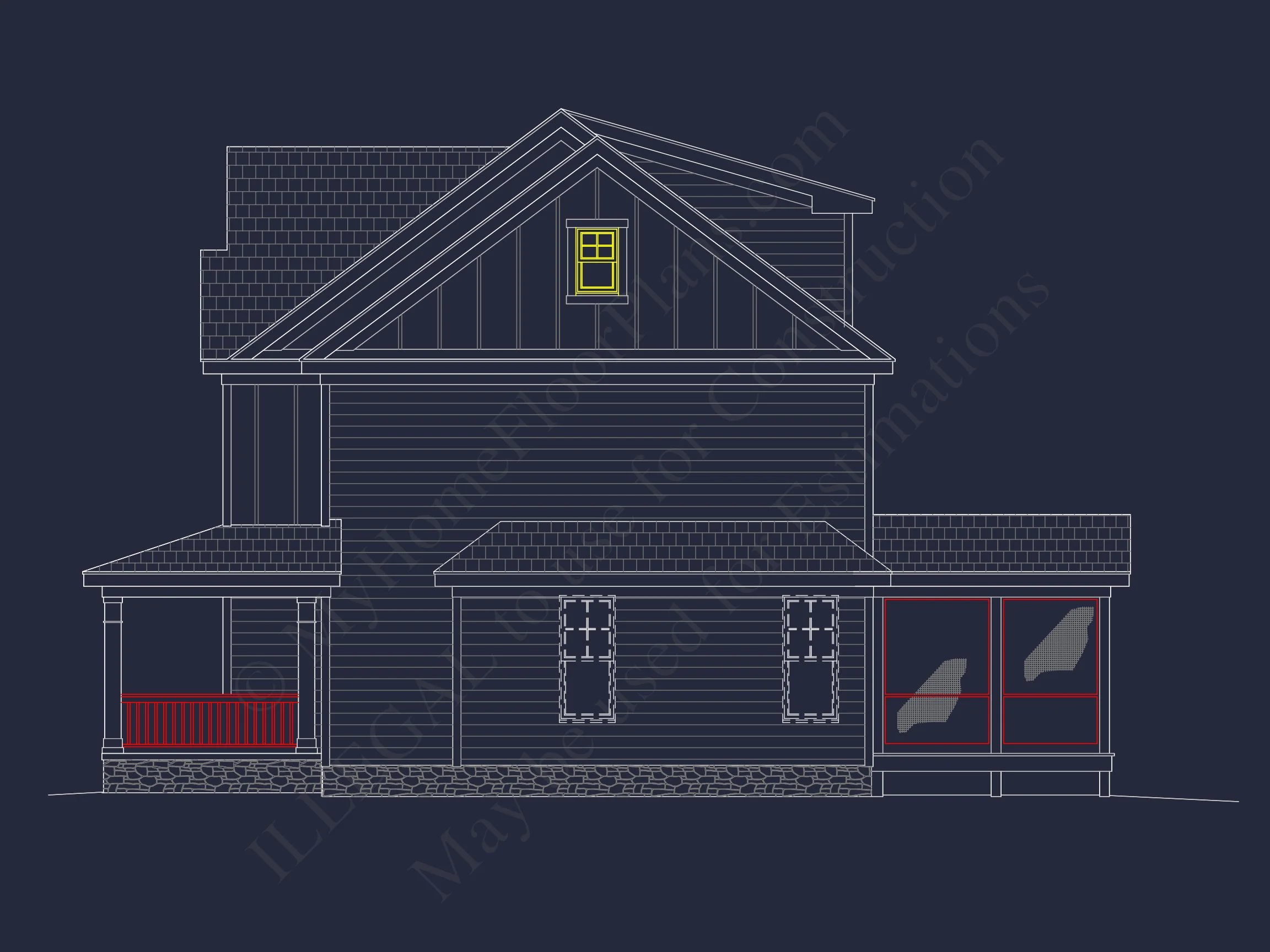 9-1853 HOUSE PLAN - Modern Farmhouse Colonial Revival – 2.5-Story, 4-Bed, 2,315 Sq Ft 4 Stylish house Plan with 2.5 Stories, Blueprint, and CAD Designs