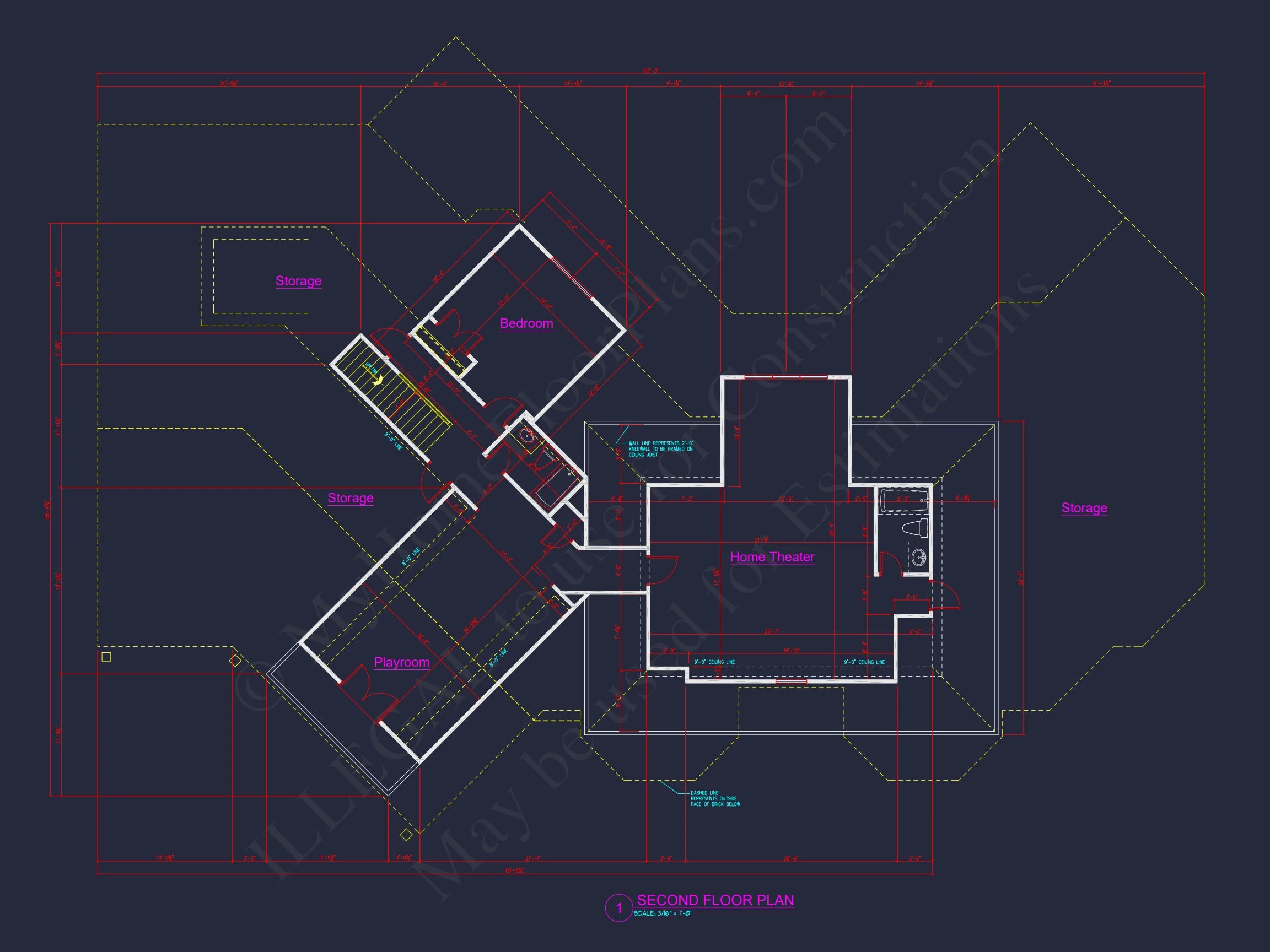 9-1684 HOUSE PLAN - French Country House Plan - 2 Story, 3 Bed, 3 Bath Blueprint Design 9 French Country house Plan - 2 Story, 3 Bed, 3 Bath Blueprint Design