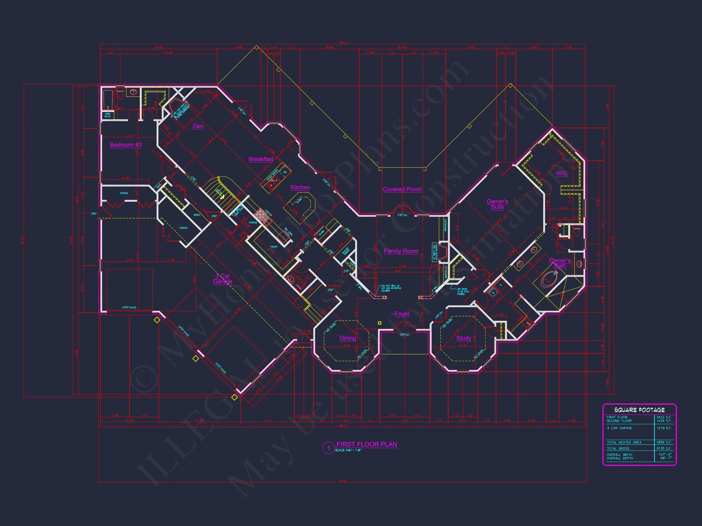 9-1684 HOUSE PLAN - French Country House Plan - 2 Story, 3 Bed, 3 Bath Blueprint Design 8 French Country house Plan - 2 Story, 3 Bed, 3 Bath Blueprint Design